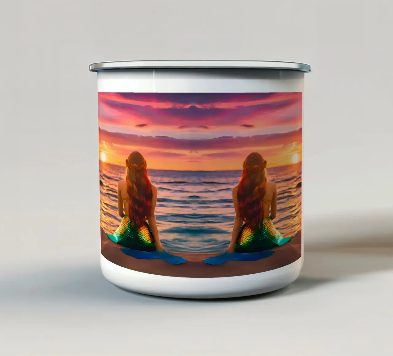 Les Sirènes tazza in smalto da ICONICA Art Studio