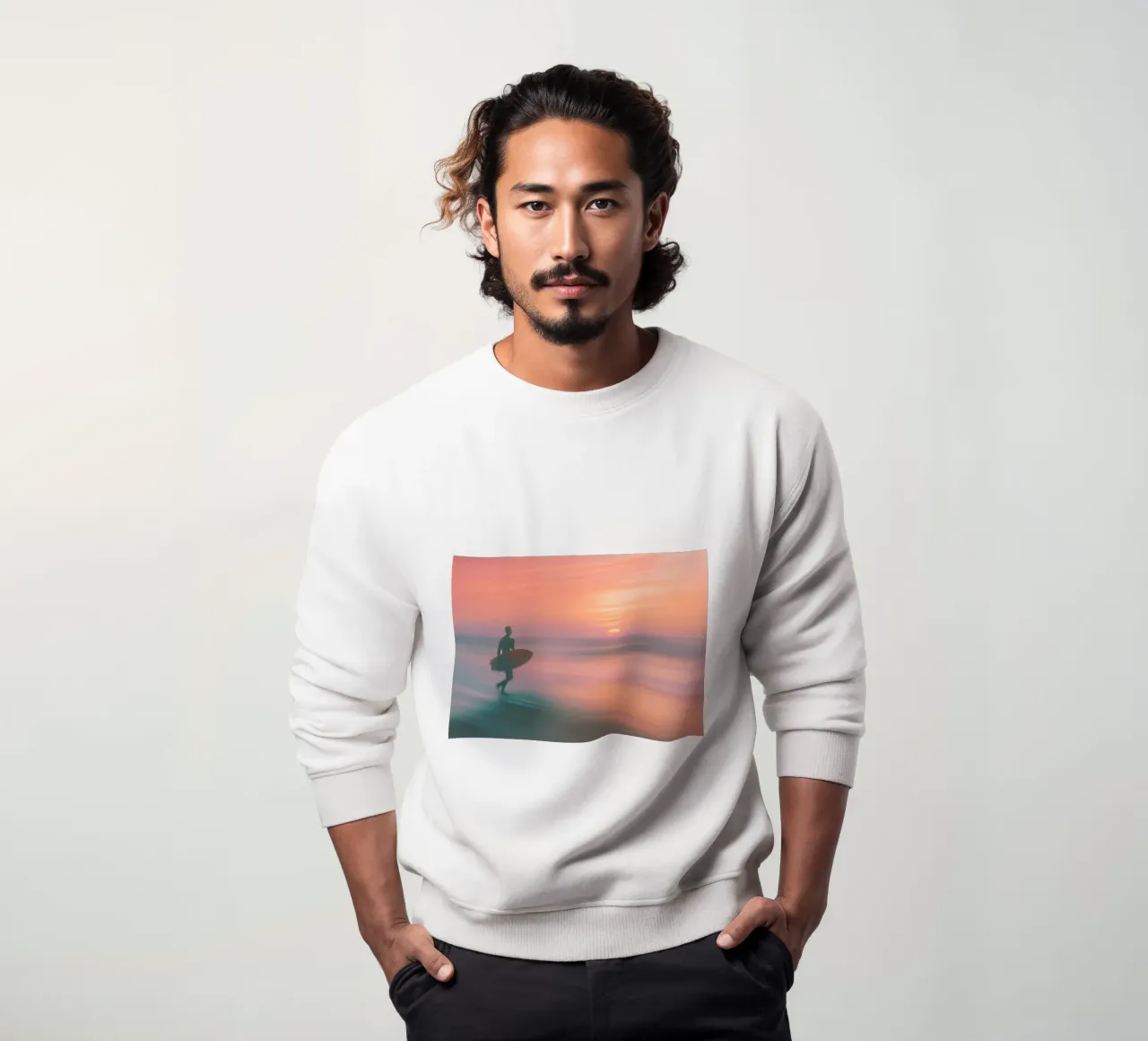 Le Surfeur Seul felpa da ICONICA Art Studio