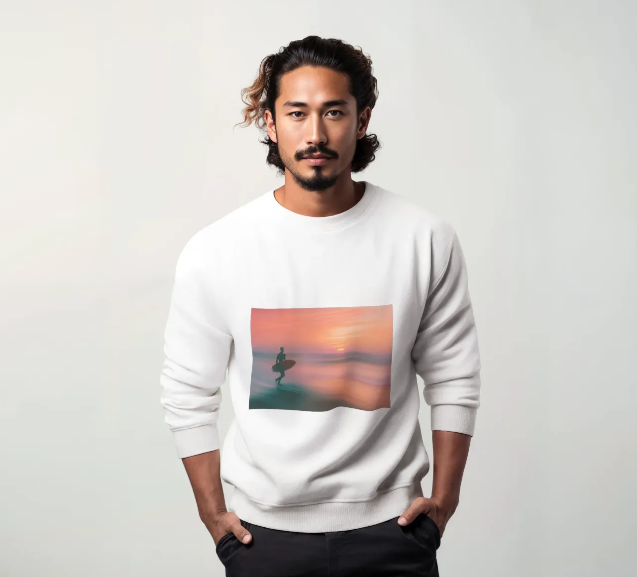 Le Surfeur Seul felpa da ICONICA Art Studio