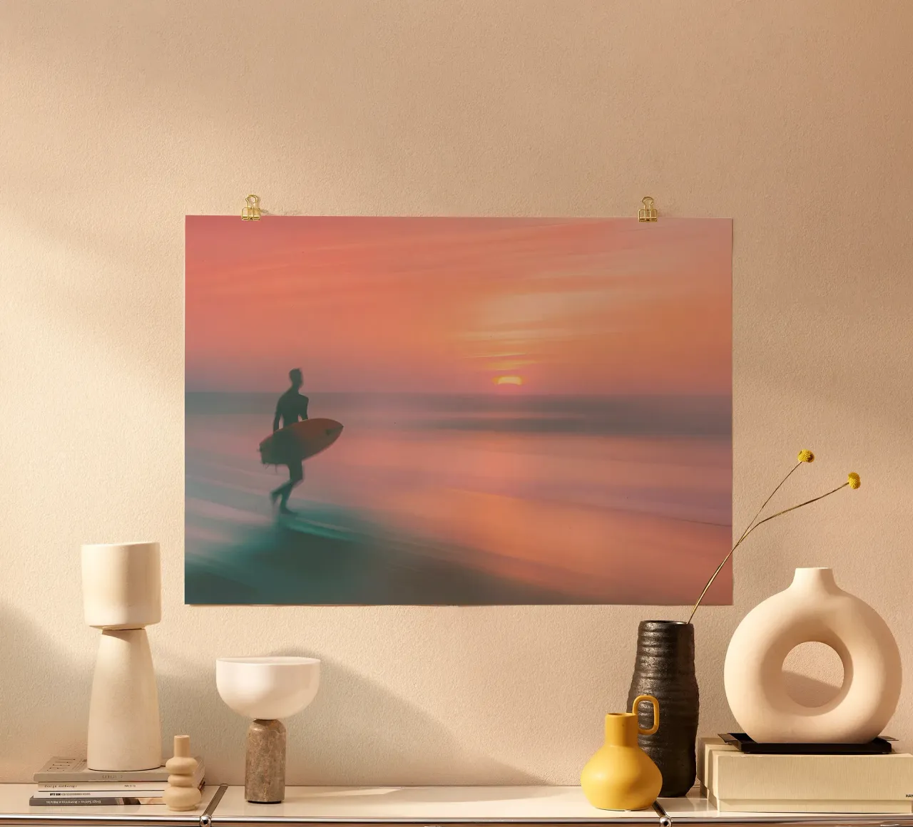 Le Surfeur Seul poster da ICONICA Art Studio