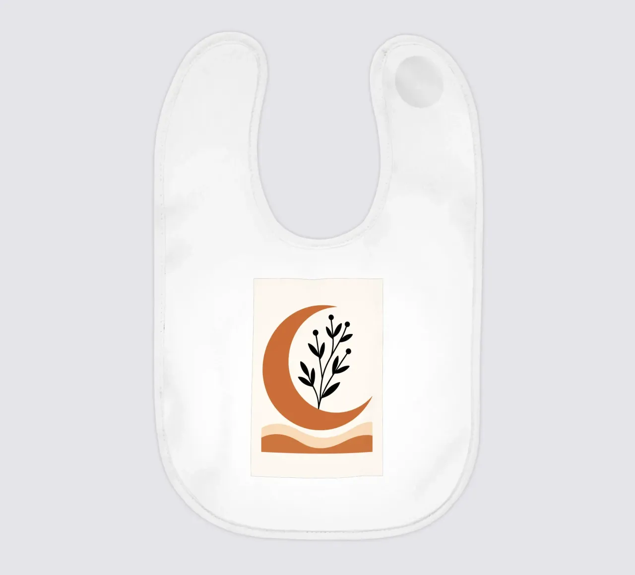 Crescent Moon with Wild Sprigs bavaglino da LisaArtes