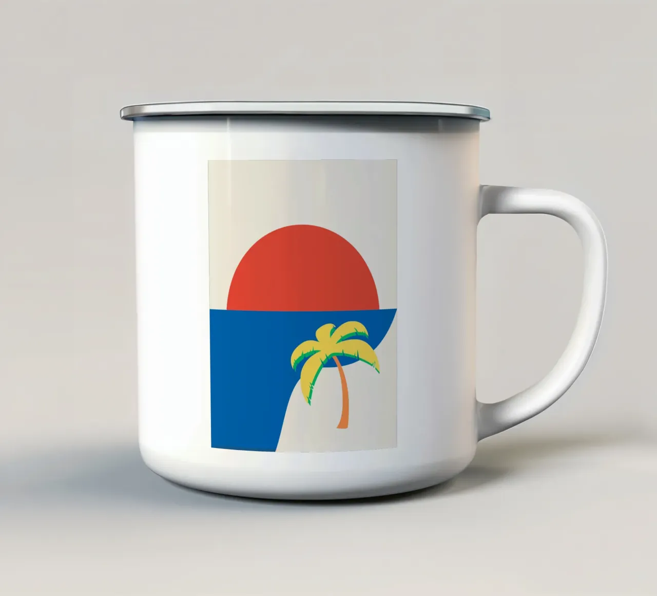 Spiaggia Bauhaus tazza in smalto da Little Dean
