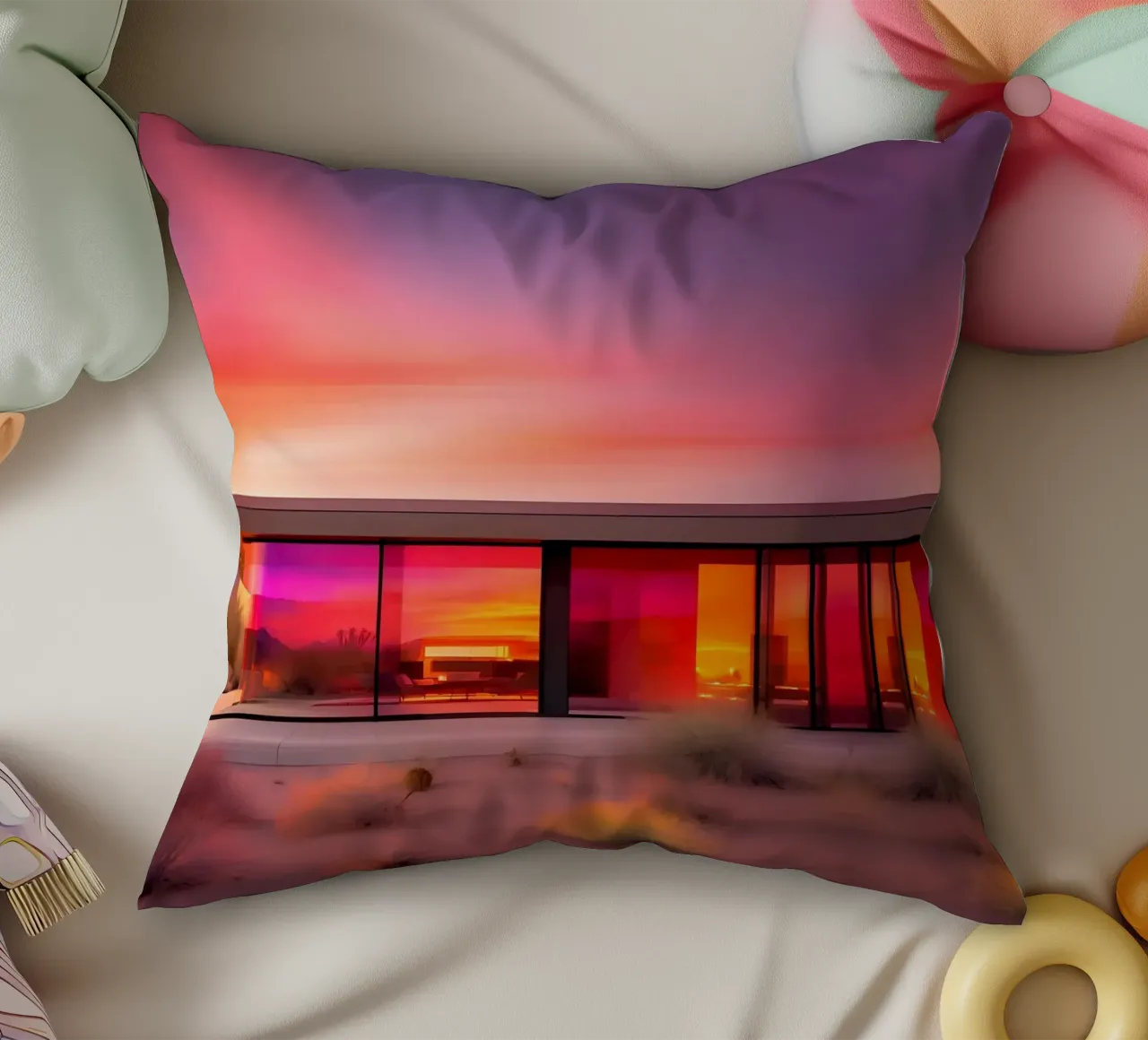 Californian Vibes cuscino da ICONICA Art Studio