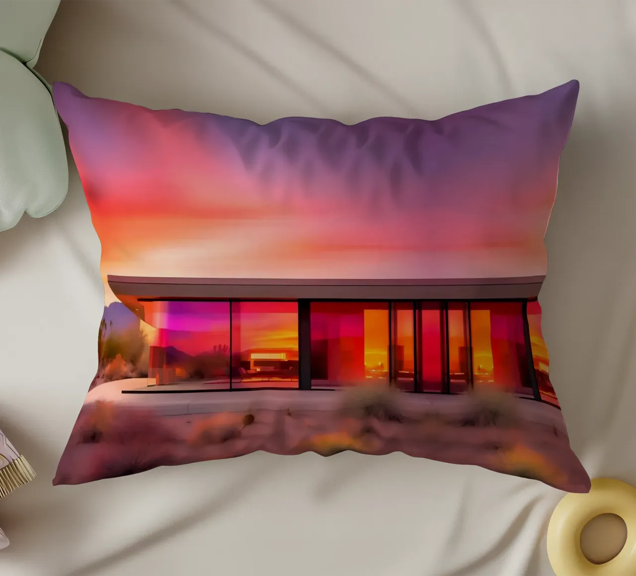Californian Vibes cuscino da ICONICA Art Studio