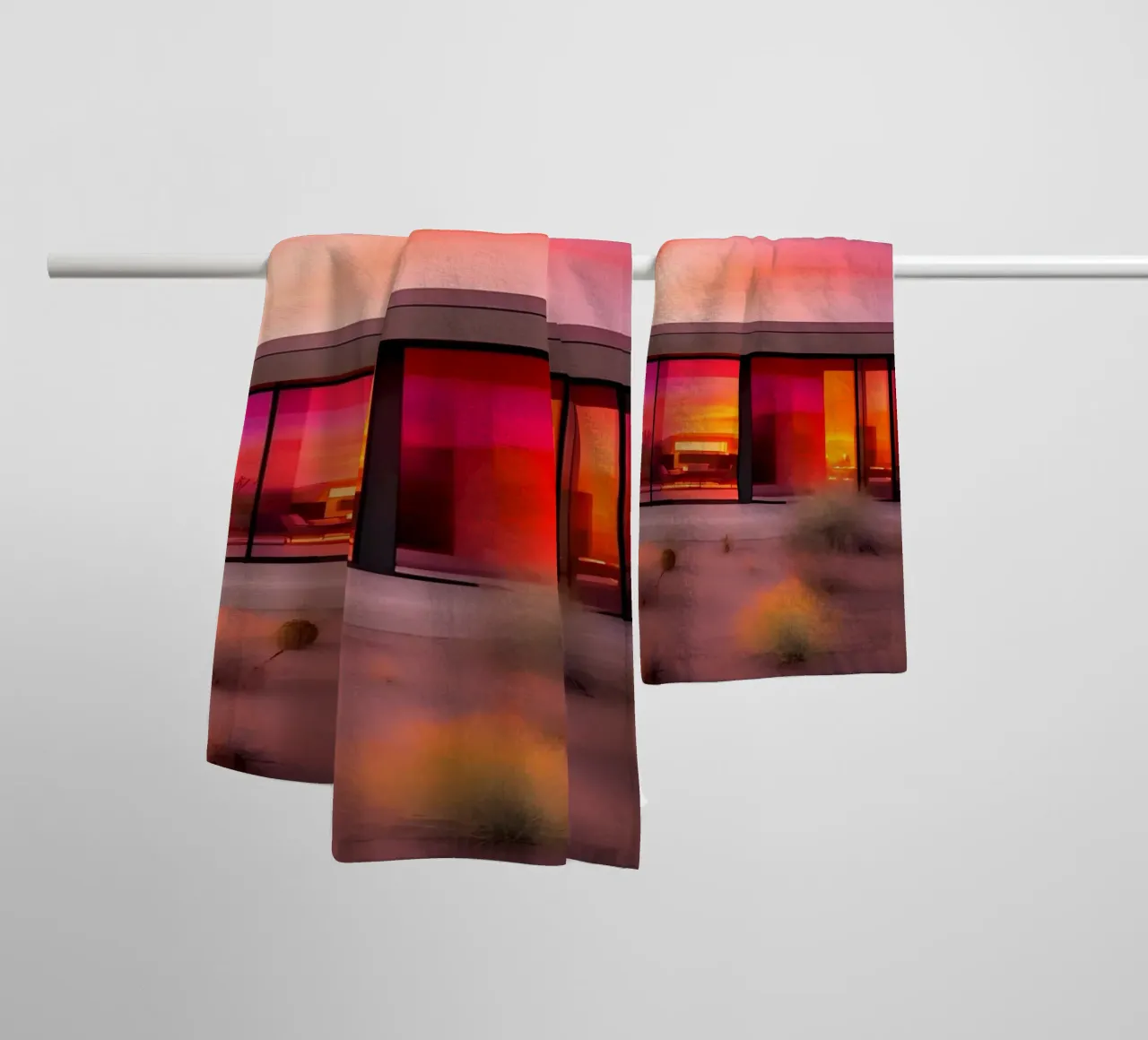 Californian Vibes asciugamano da bagno da ICONICA Art Studio