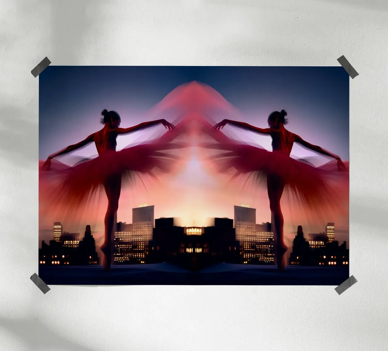 La Danseuse en Reflet poster con telaio in legno da ICONICA Art Studio
