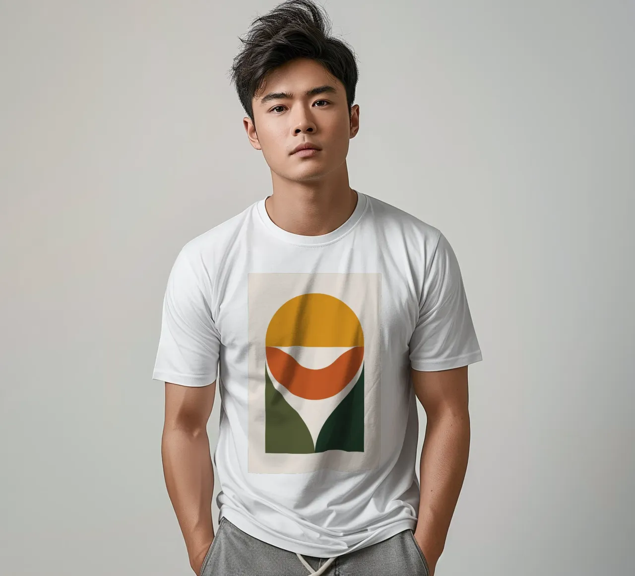 Curved Grid Flow t-shirt da LisaArtes