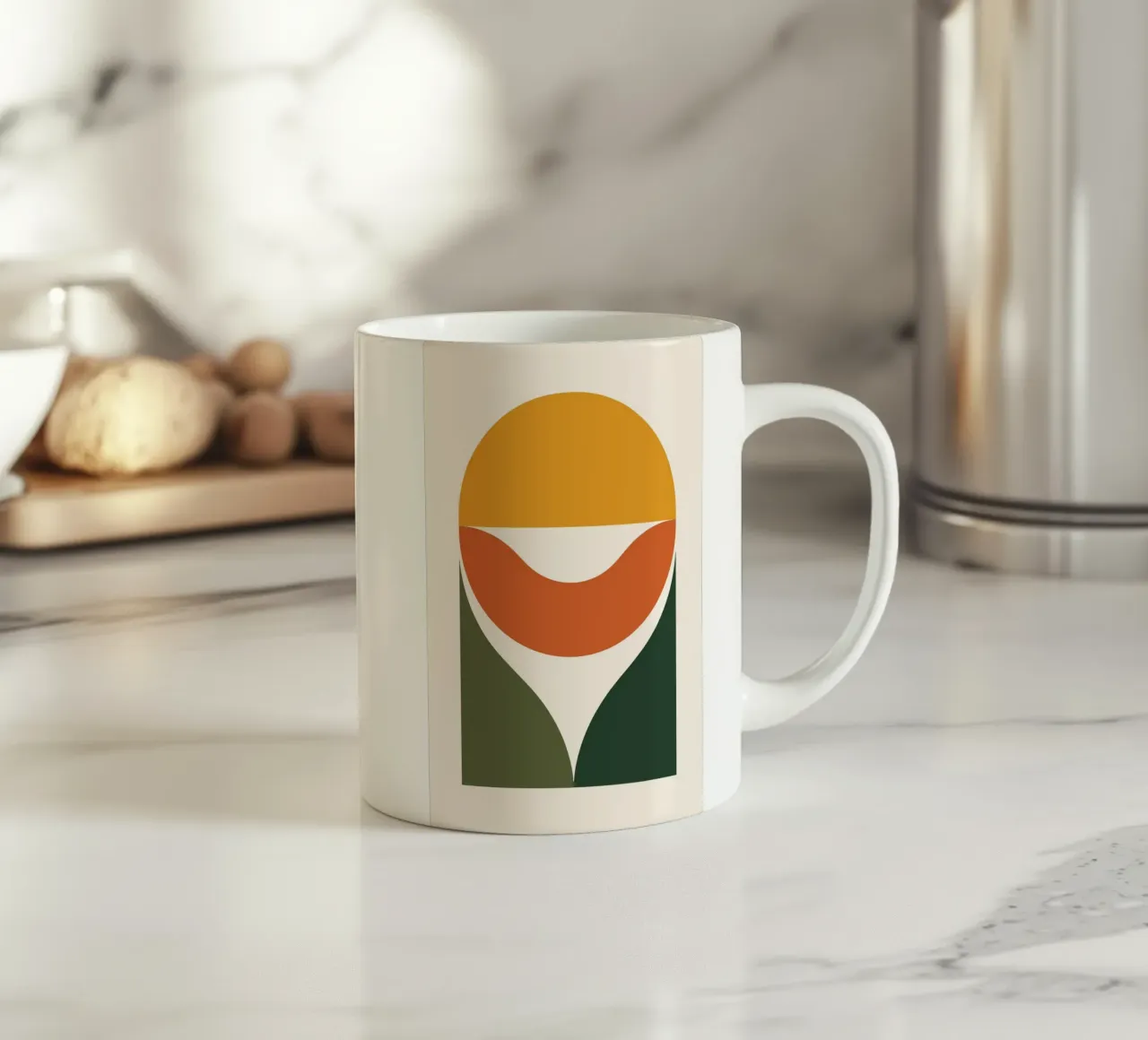 Curved Grid Flow tazza in ceramica da LisaArtes