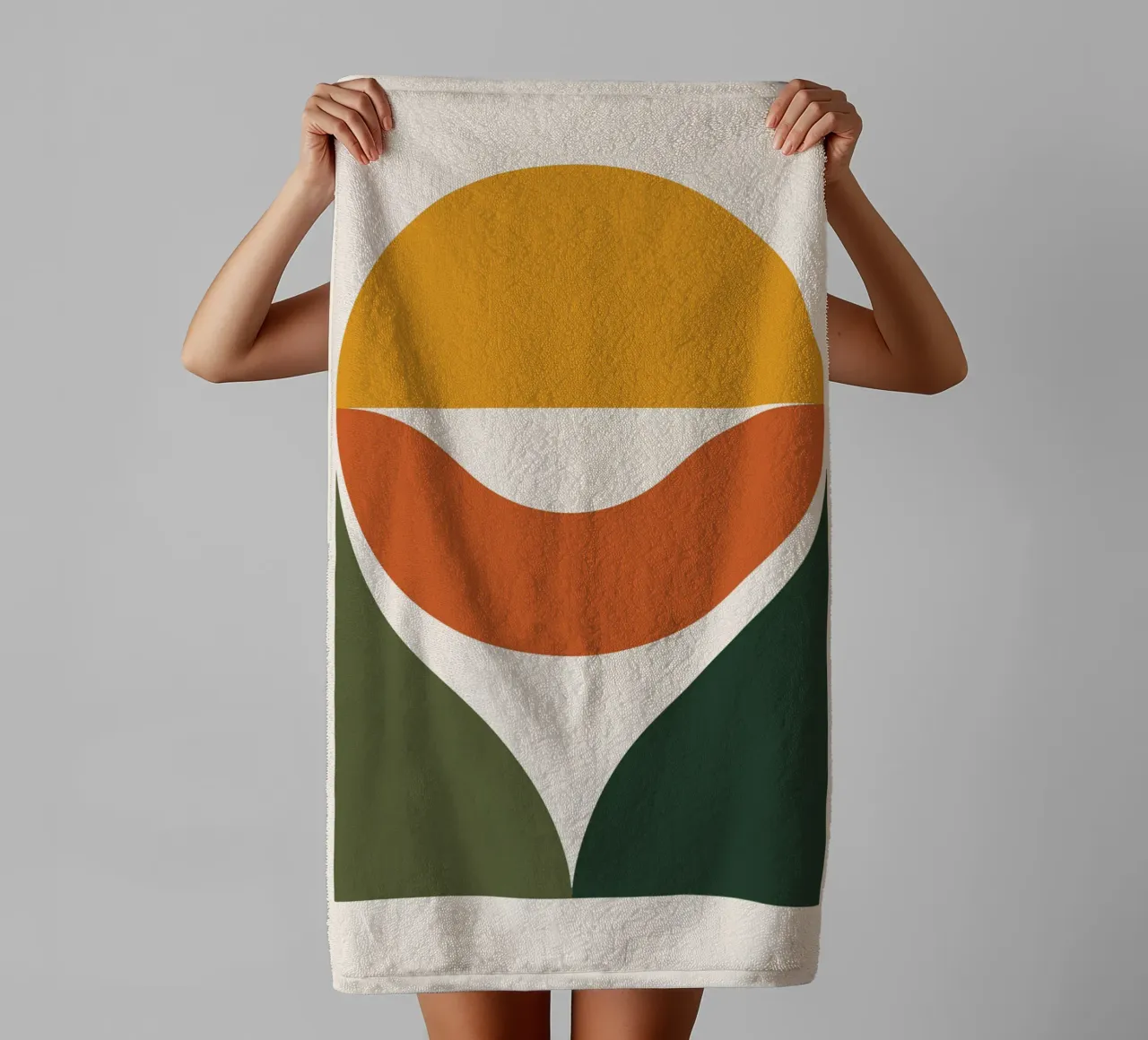 Curved Grid Flow asciugamano da bagno da LisaArtes