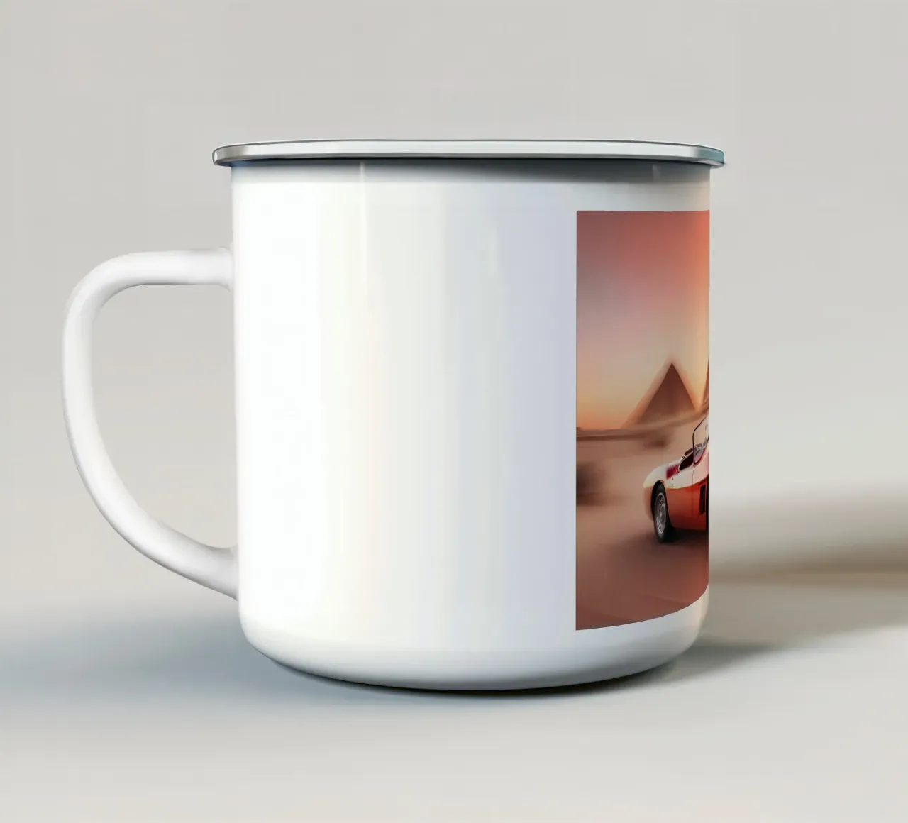 Pyramides astrales tazza in smalto da ICONICA Art Studio