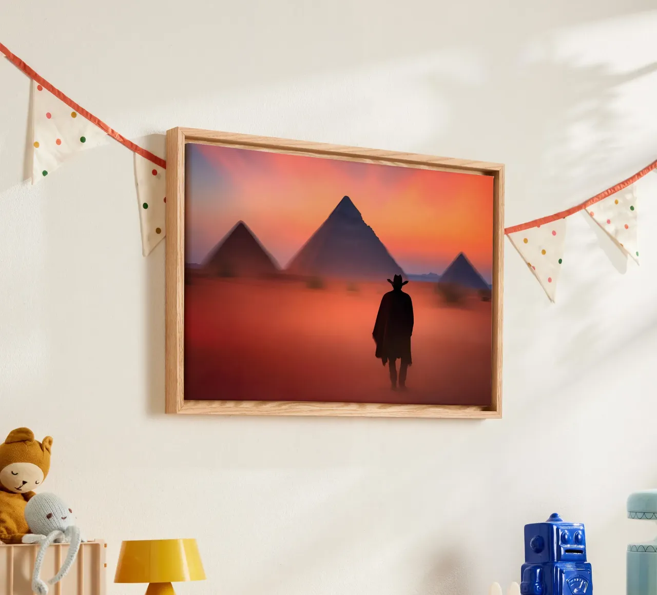 Seul face au Vent canvas met Baklijst van ICONICA Art Studio