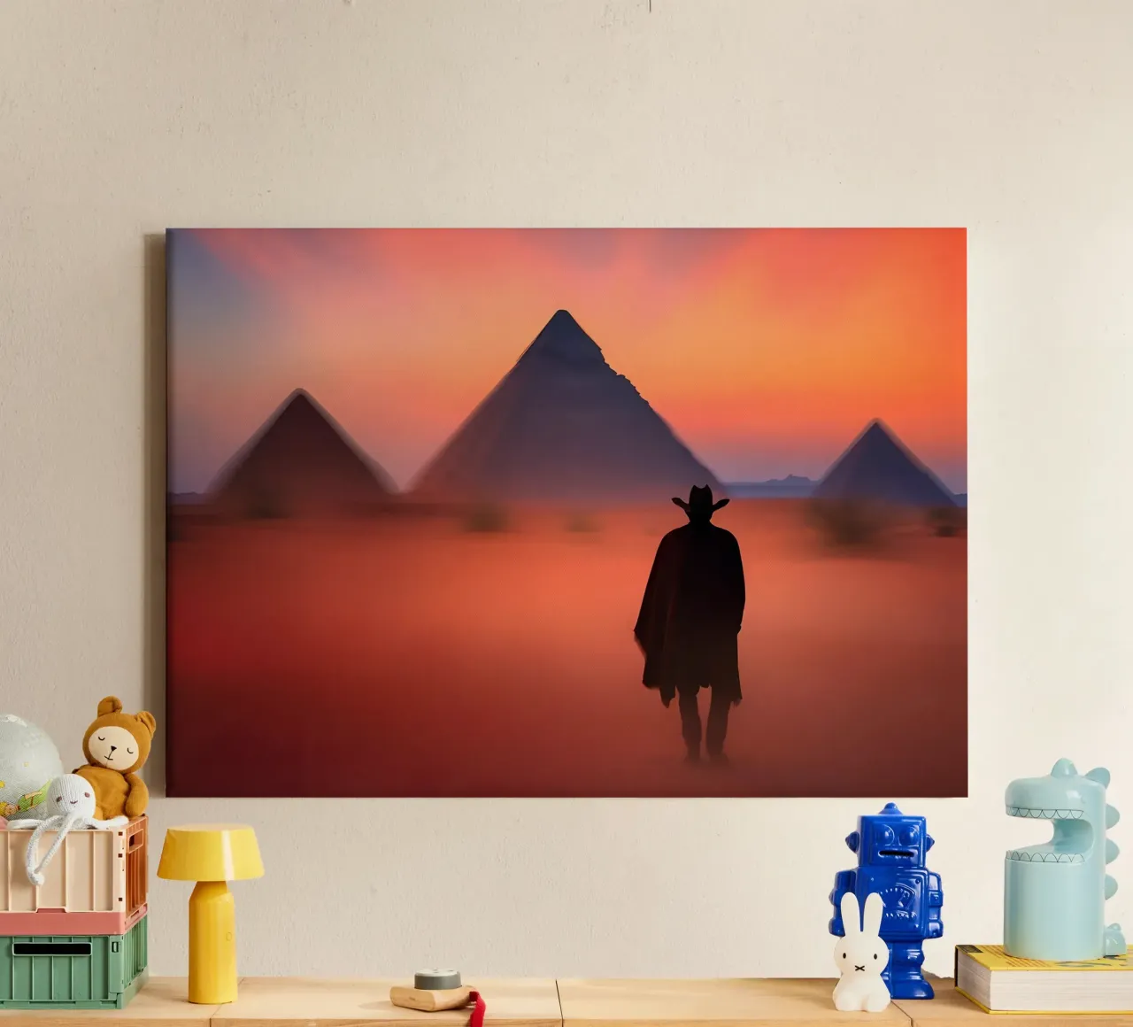 Seul face au Vent canvas met Baklijst van ICONICA Art Studio