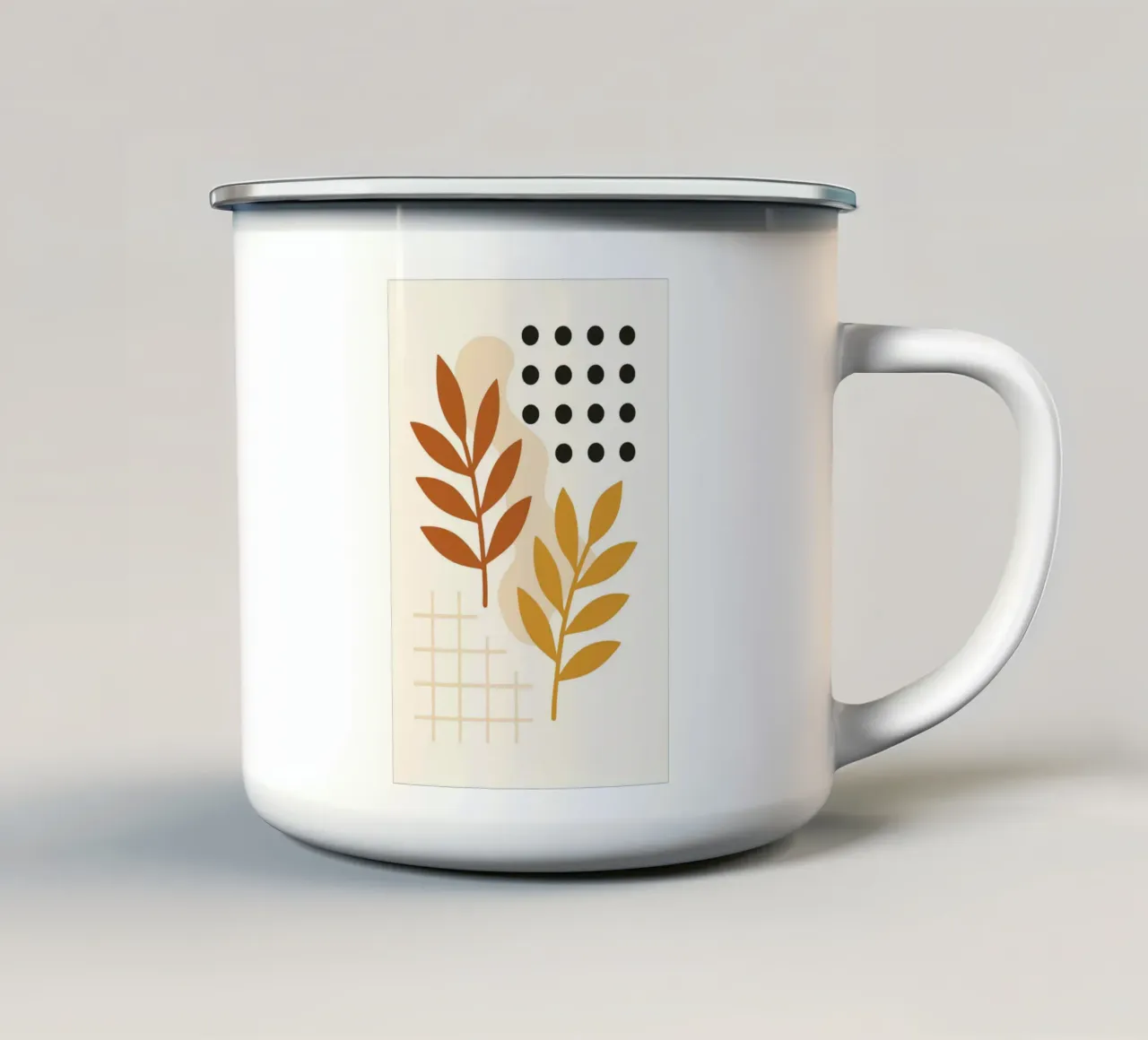 Cutout Leaves Abstract tazza in smalto da LisaArtes