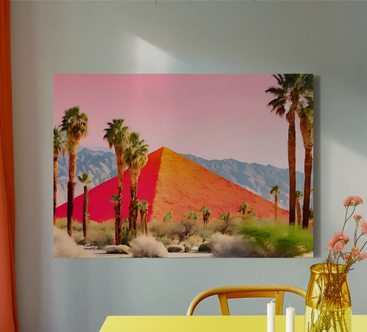 La Pyramide de la Joie canvas met Baklijst van ICONICA Art Studio