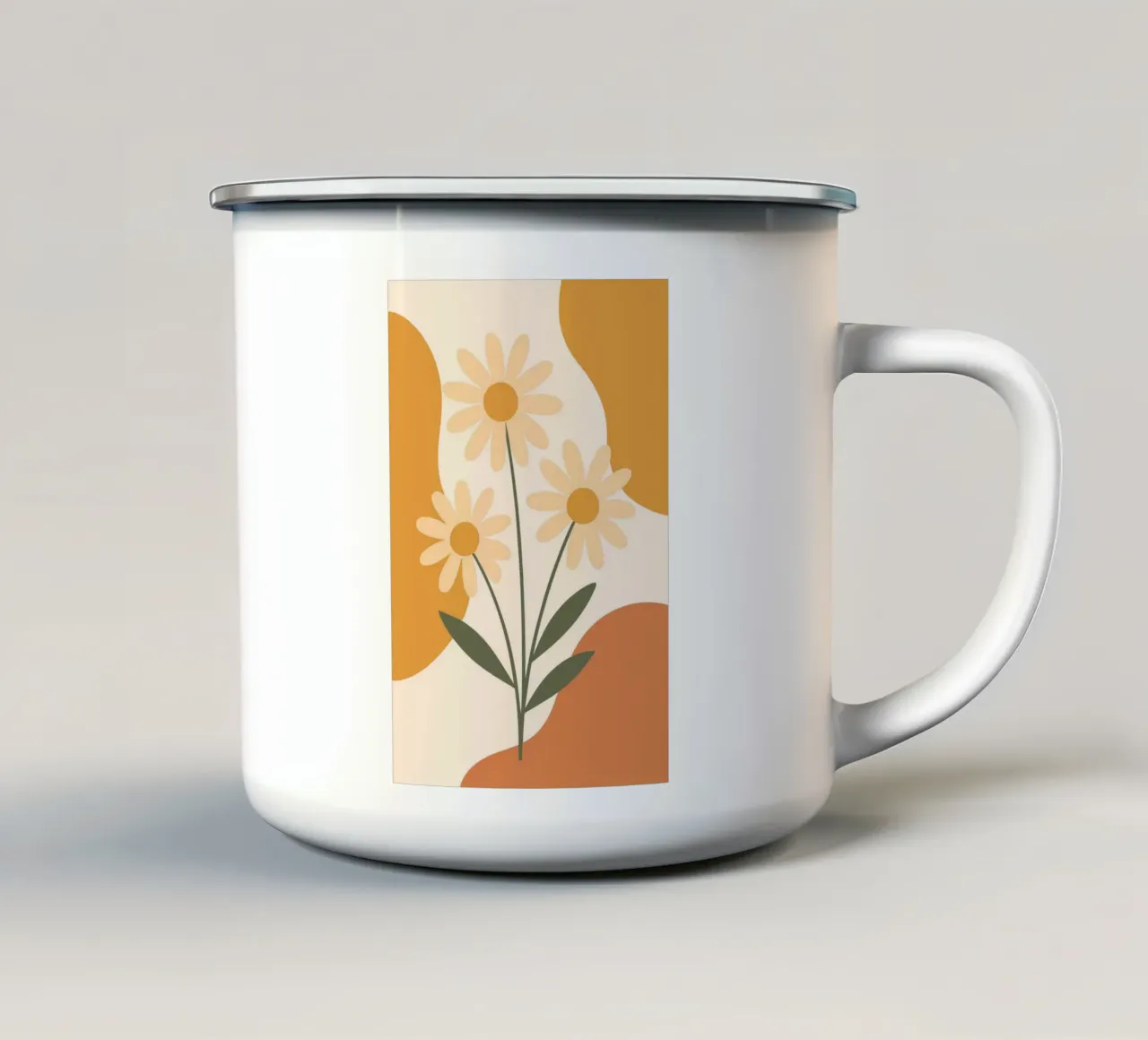 Daisy Bouquet Minimalist tazza in smalto da LisaArtes