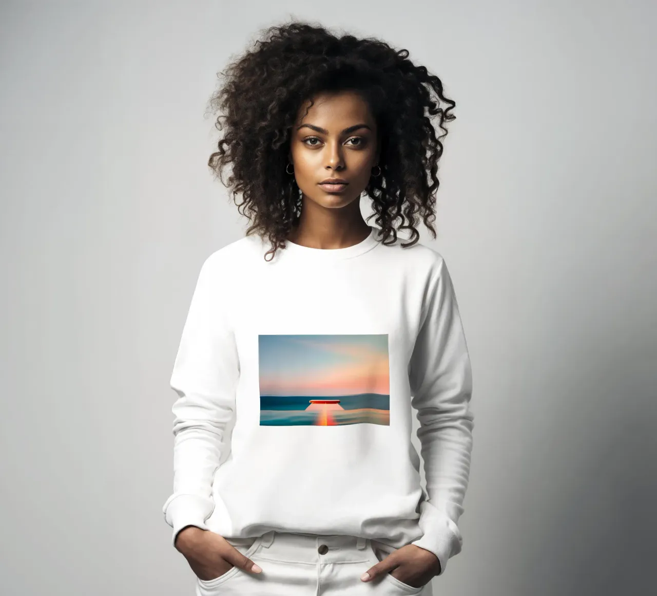 Sunset and Sea felpa da ICONICA Art Studio