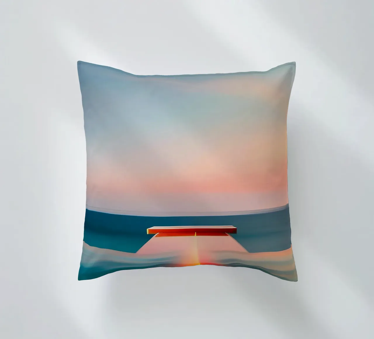 Sunset and Sea cuscino da ICONICA Art Studio