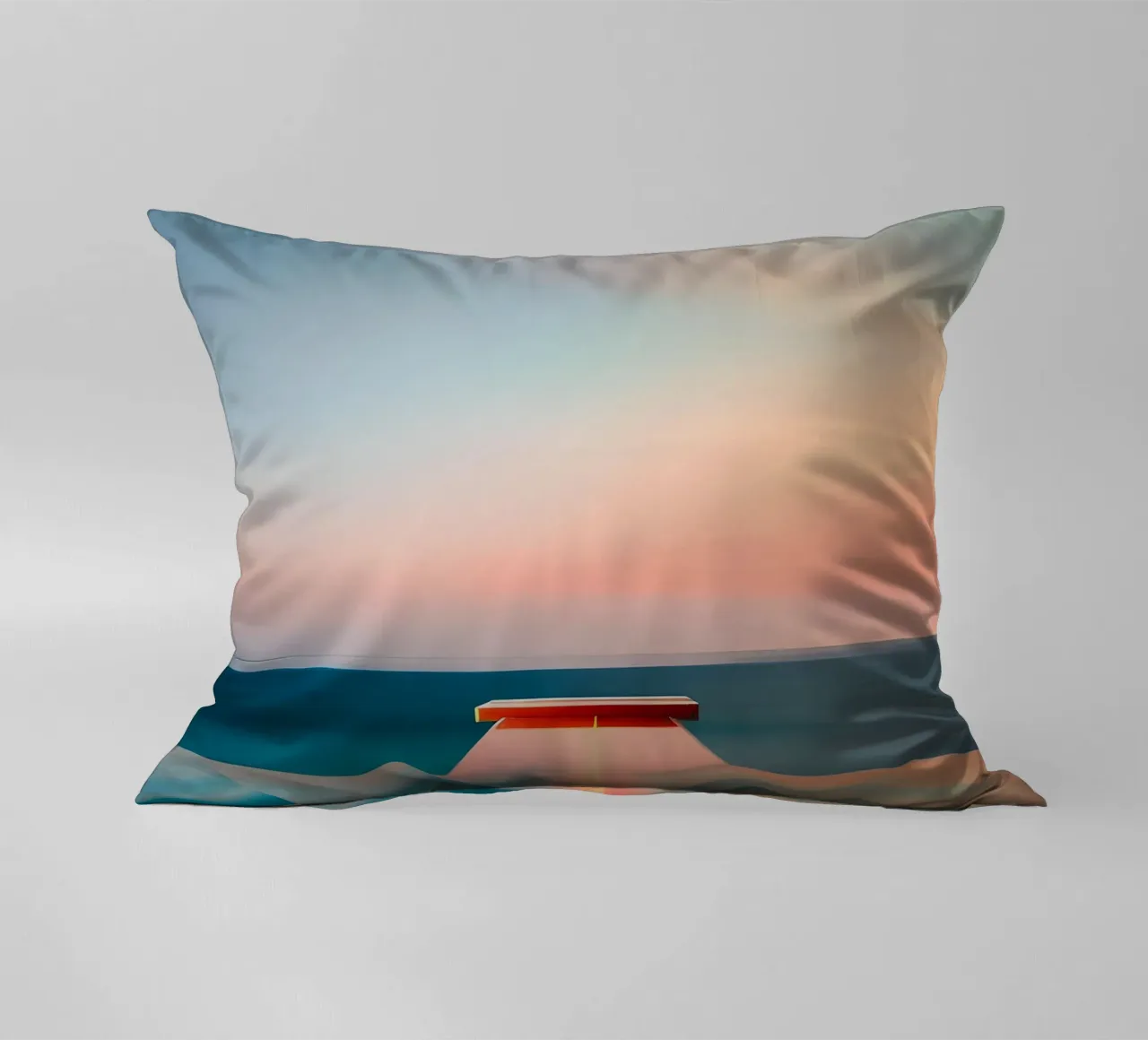 Sunset and Sea cuscino da ICONICA Art Studio