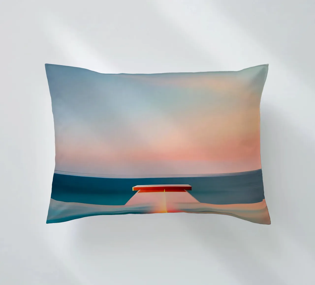 Sunset and Sea cuscino da ICONICA Art Studio
