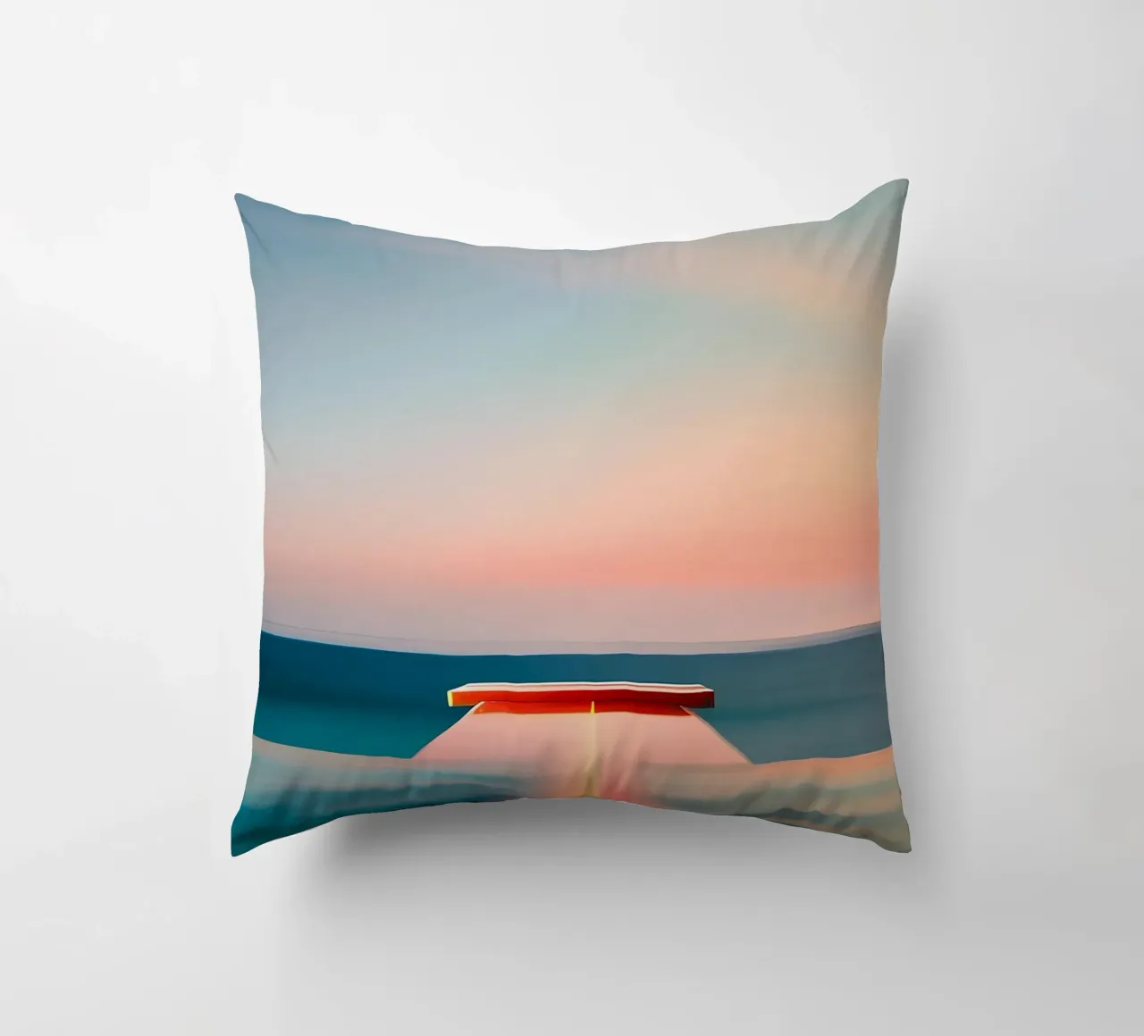 Sunset and Sea cuscino da ICONICA Art Studio