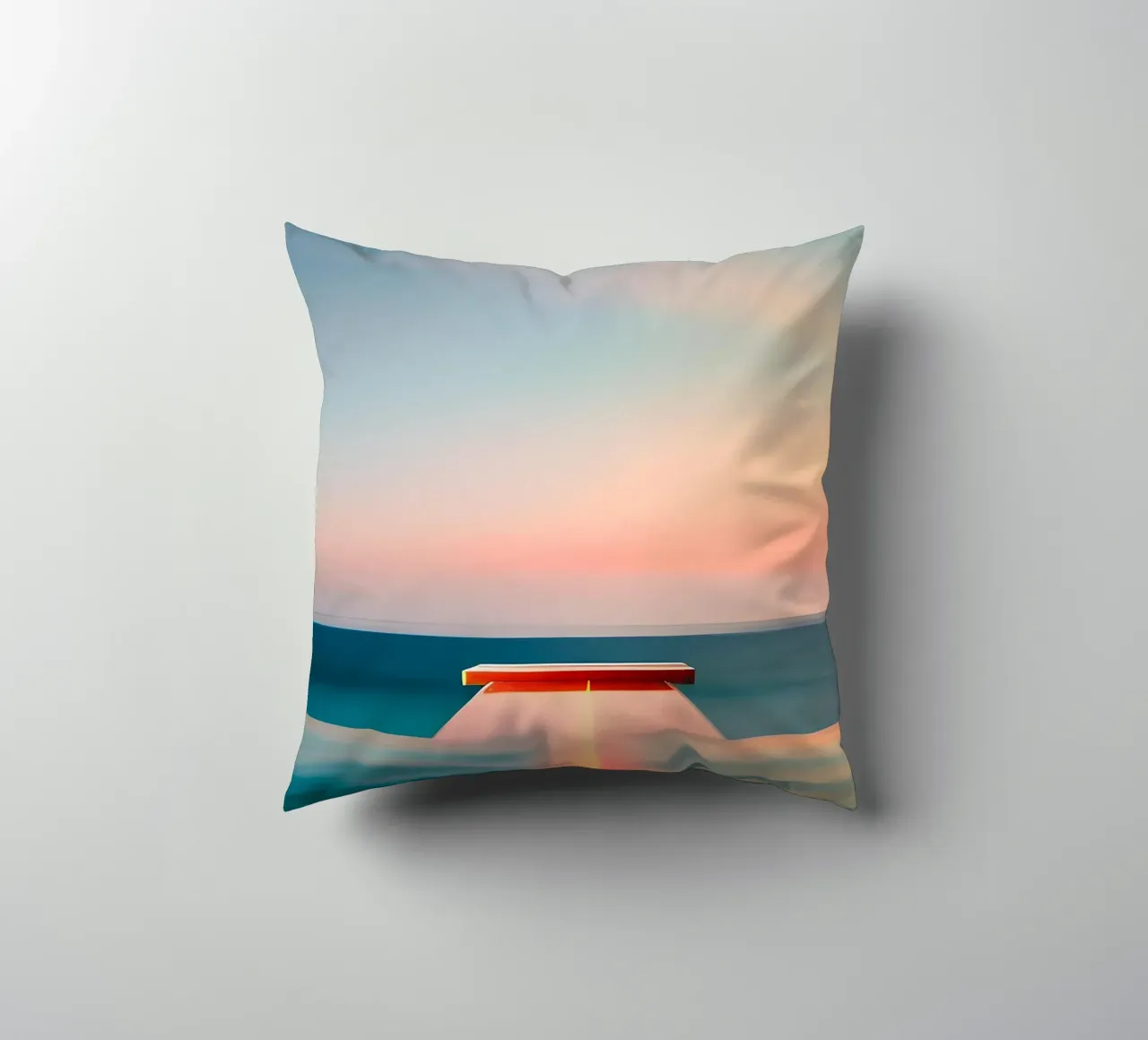 Sunset and Sea cuscino da ICONICA Art Studio