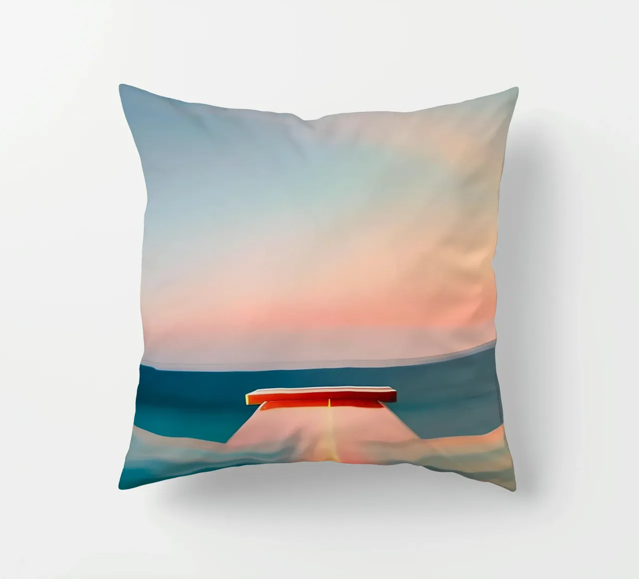 Sunset and Sea cuscino da ICONICA Art Studio