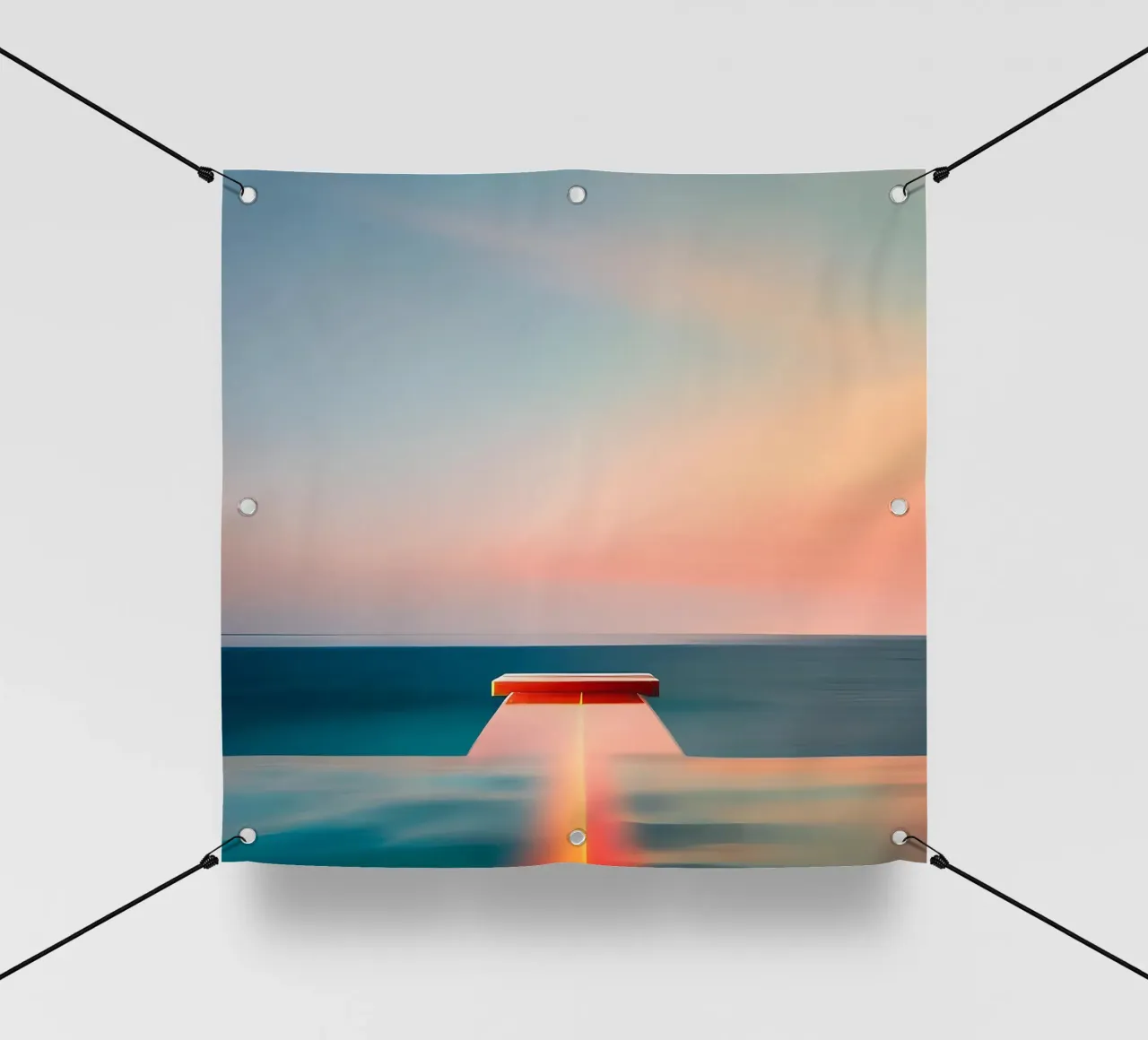 Sunset and Sea telo in pvc da ICONICA Art Studio