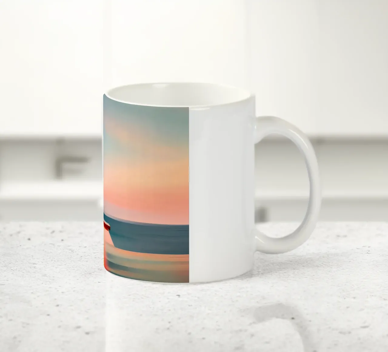 Sunset and Sea tazza in ceramica da ICONICA Art Studio