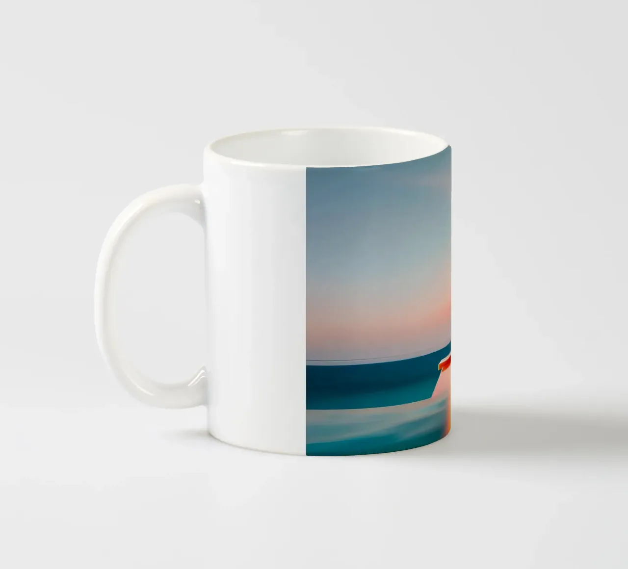 Sunset and Sea tazza in ceramica da ICONICA Art Studio