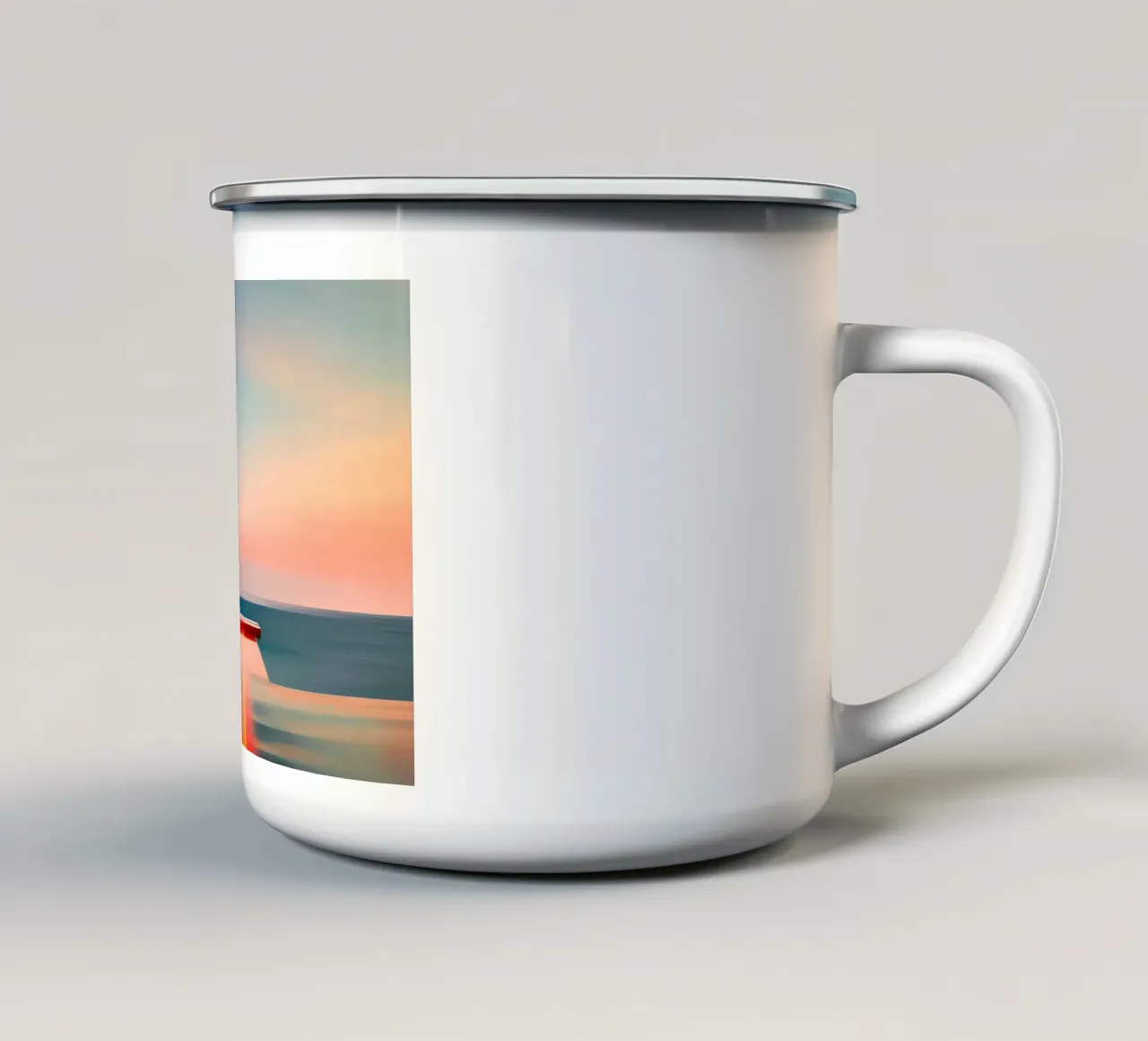Sunset and Sea tazza in smalto da ICONICA Art Studio