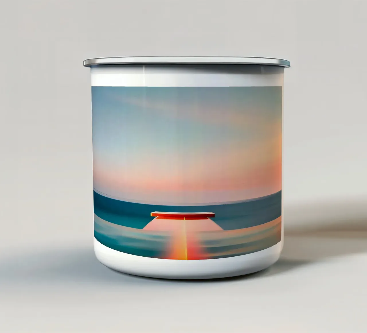 Sunset and Sea tazza in smalto da ICONICA Art Studio