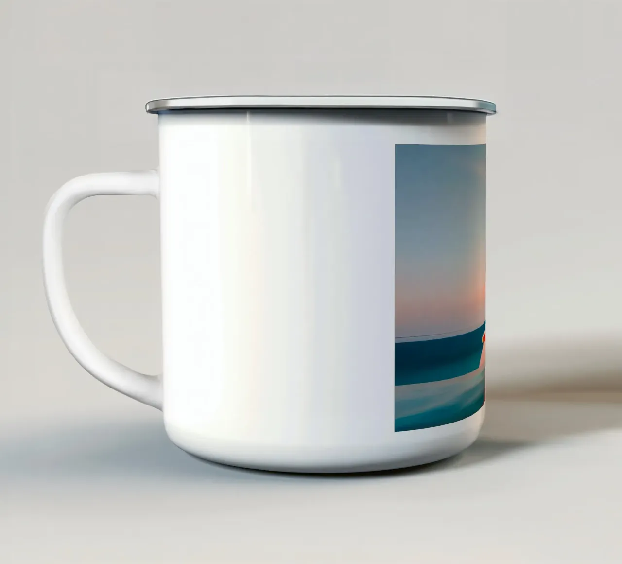 Sunset and Sea tazza in smalto da ICONICA Art Studio