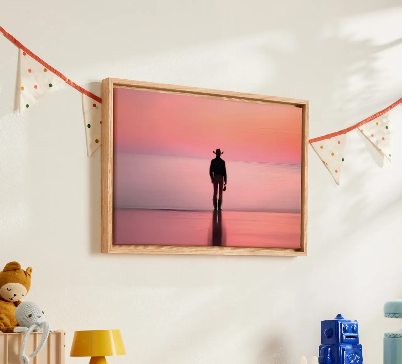 Face à la Mer canvas met Baklijst van ICONICA Art Studio