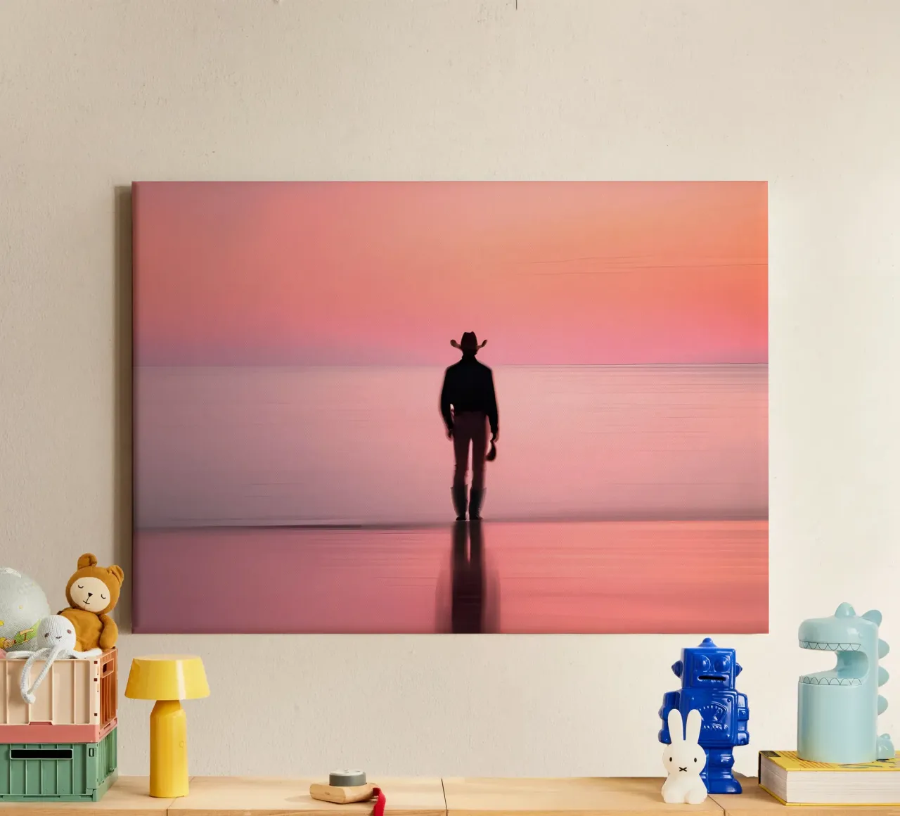 Face à la Mer canvas met Baklijst van ICONICA Art Studio