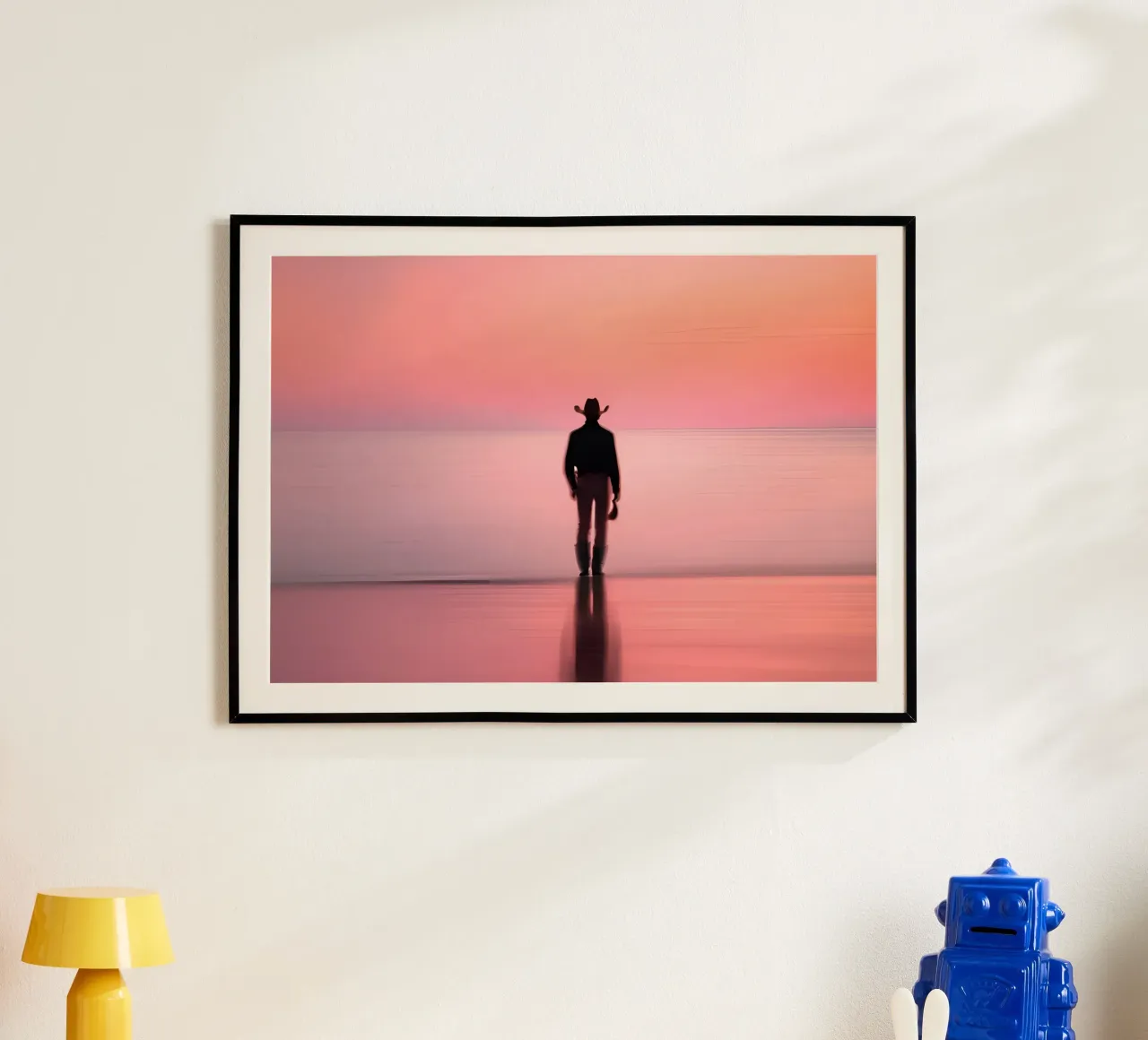 Face à la Mer poster con telaio in plastica da ICONICA Art Studio