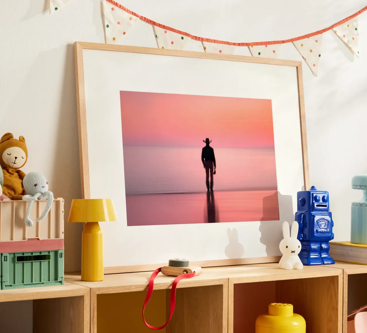 Face à la Mer poster con telaio in plastica da ICONICA Art Studio