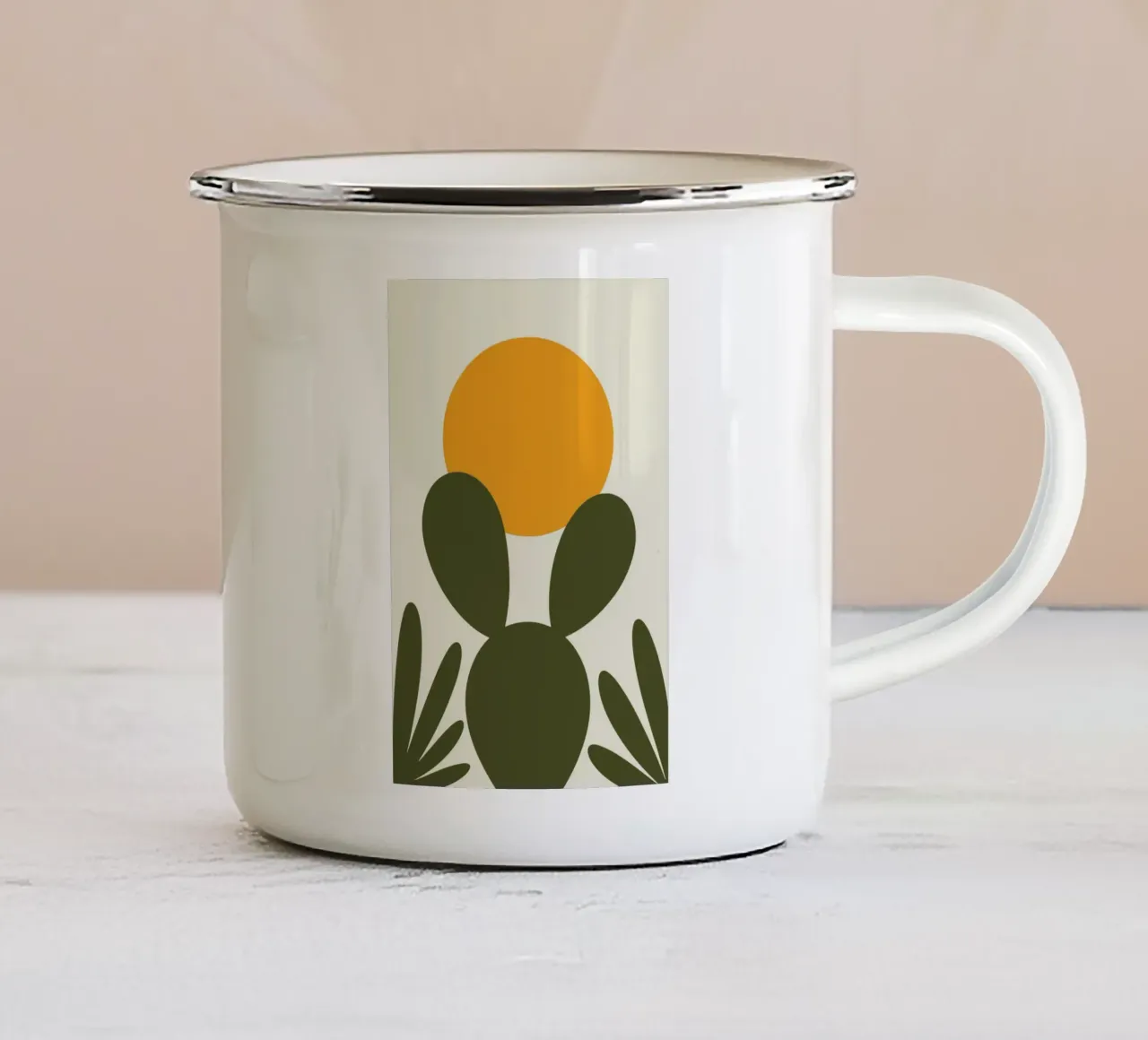 Desert Cactus tazza in smalto da LisaArtes