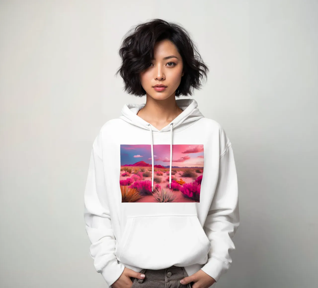 Le Désert Coloré felpa con cappuccio da ICONICA Art Studio