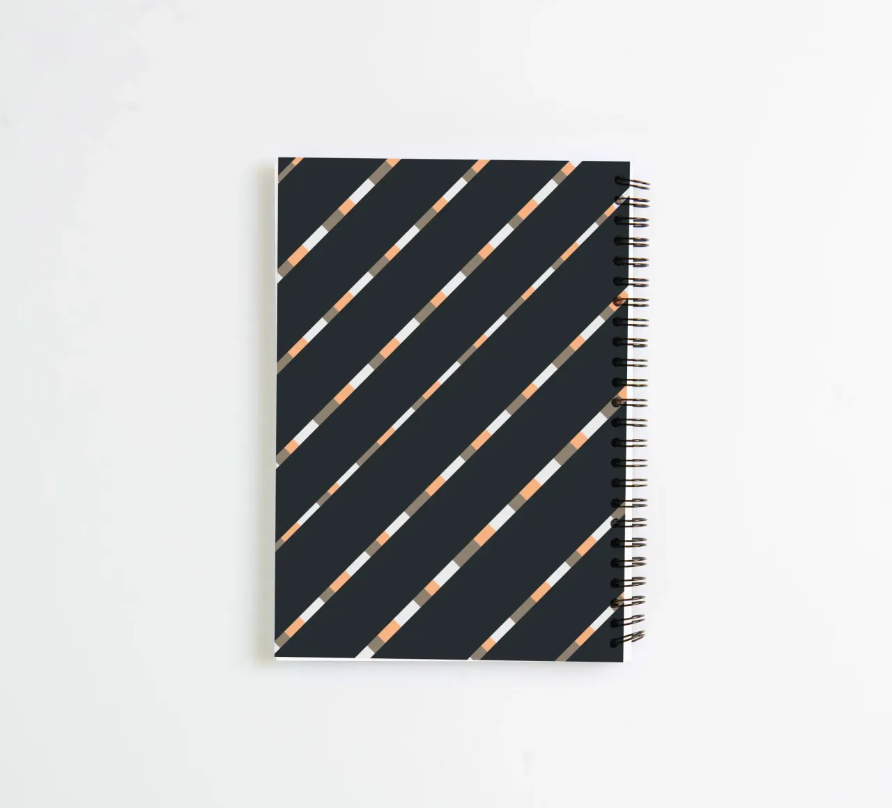 Weaving stripe pattern 05 spiral notebook by Little Dean