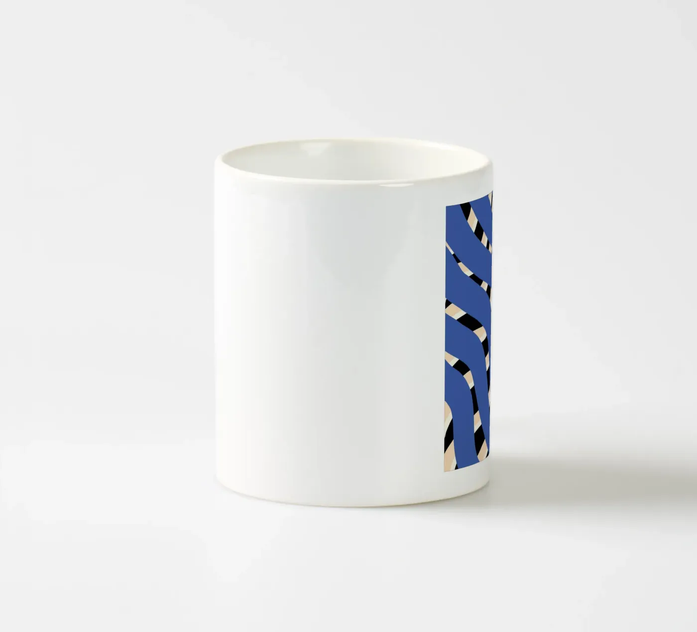 Weaving stripe pattern 06 ceramic mug by Little Dean