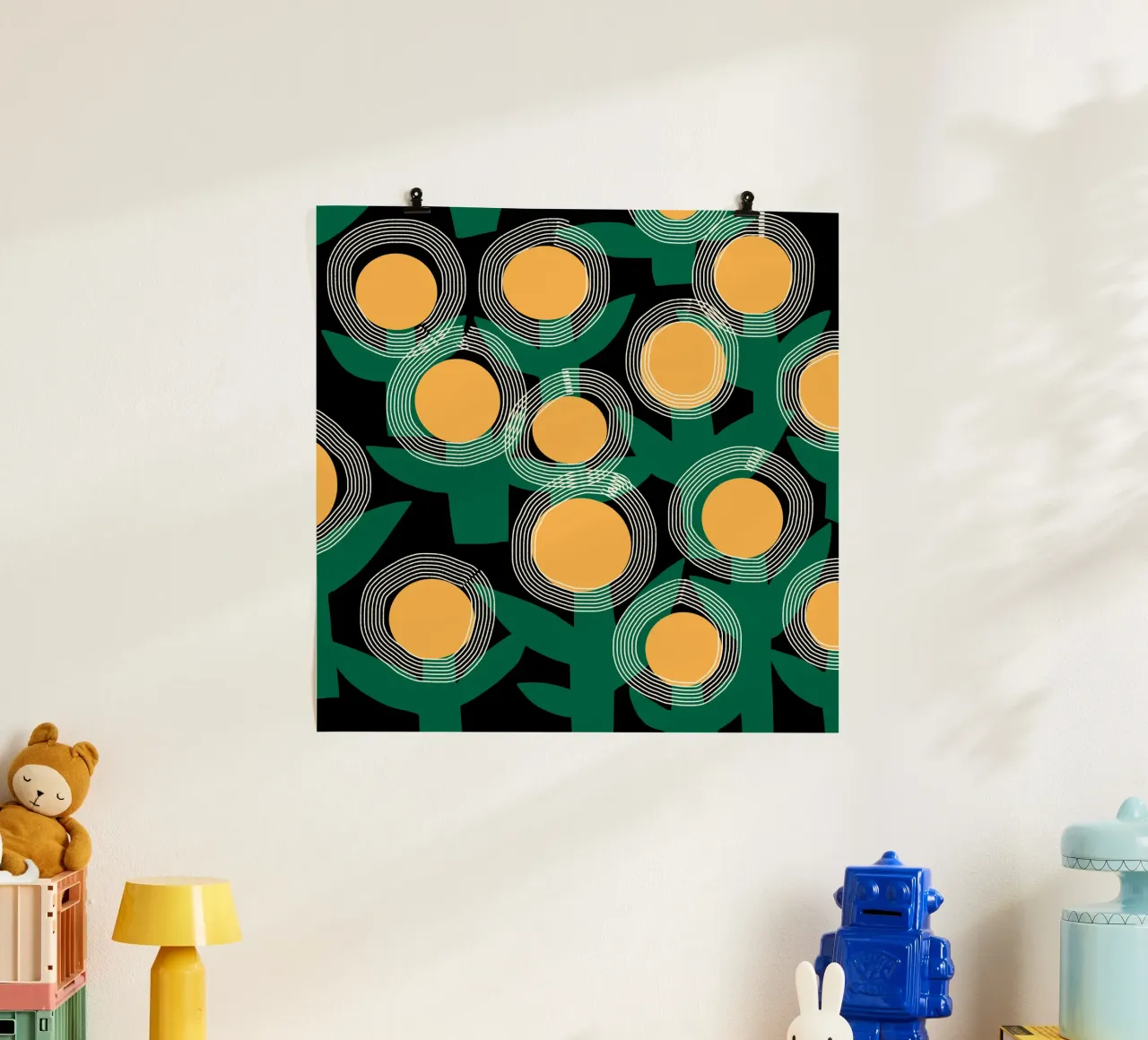 Fiore solare radiante poster da Little Dean