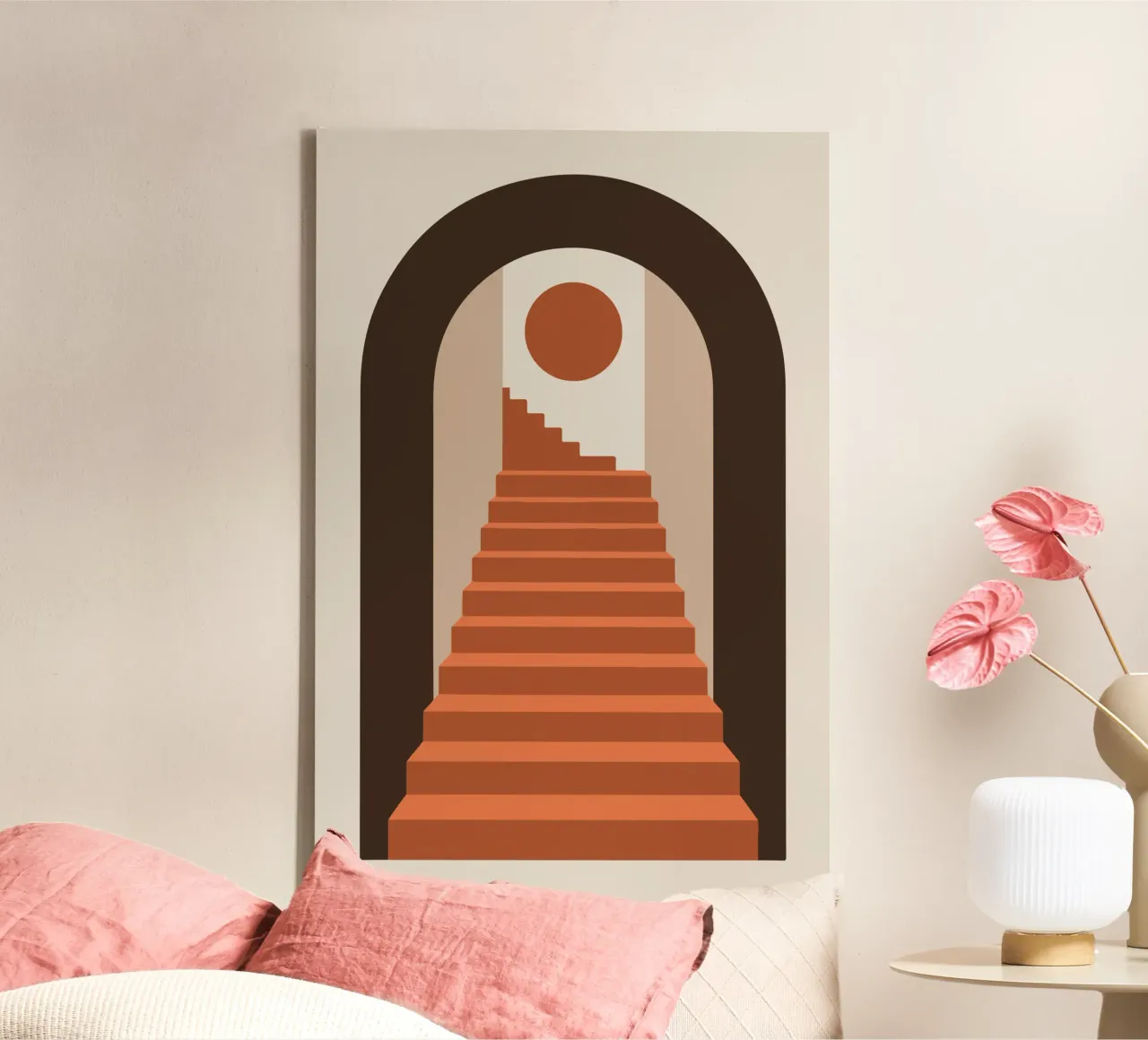 Desert Steps to Archway tela con Cornice a cassetta da LisaArtes