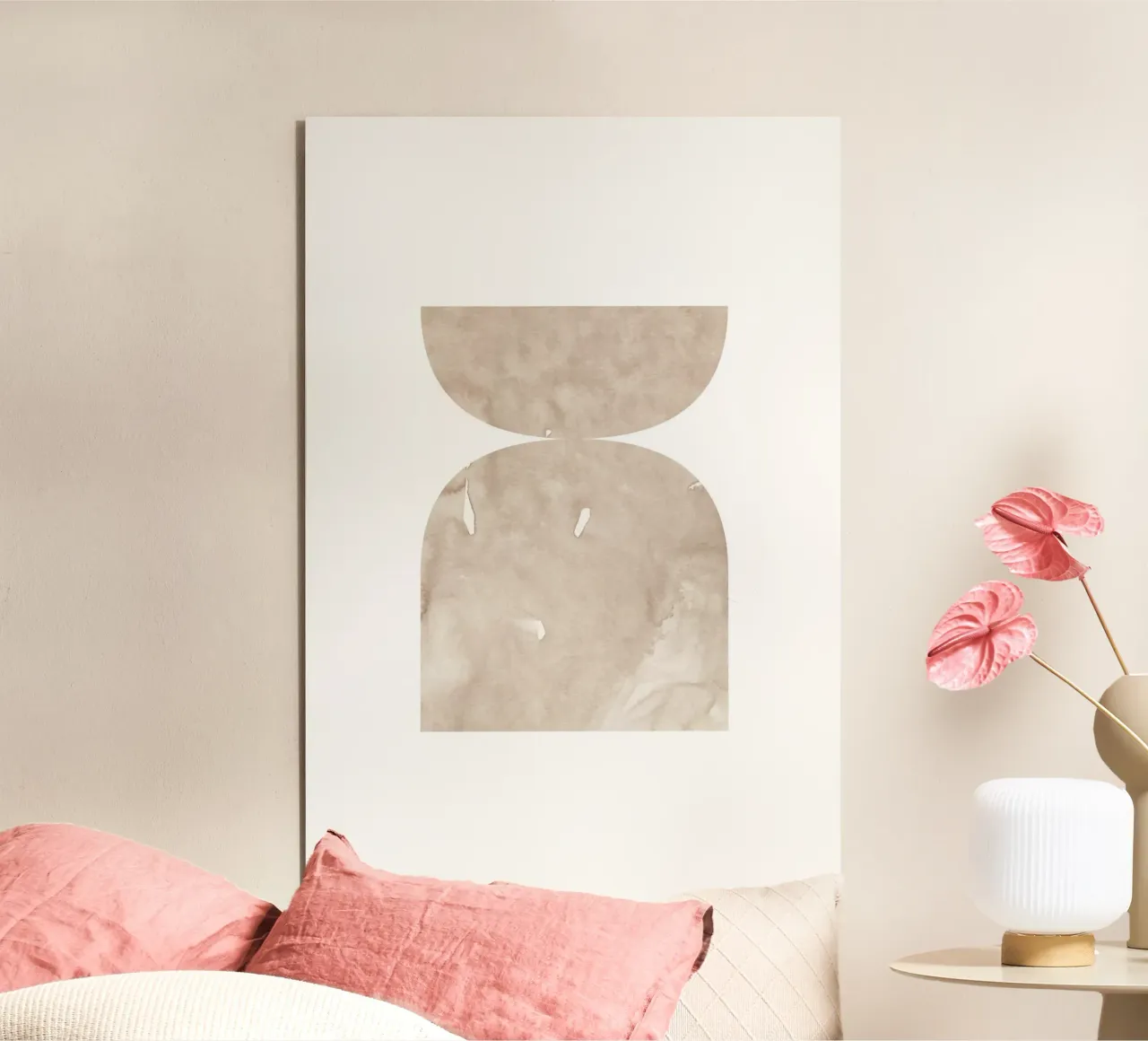 Forme geometriche ad acquerello 1 alluminio dibond da NouveauPrints