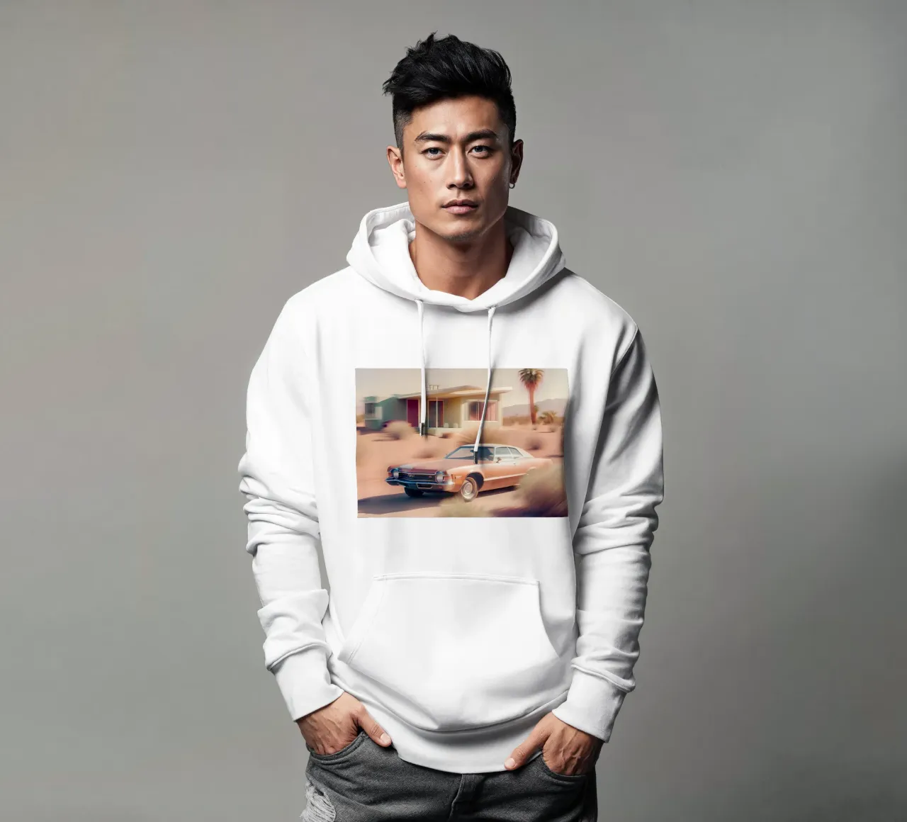 Californian Style felpa con cappuccio da ICONICA Art Studio