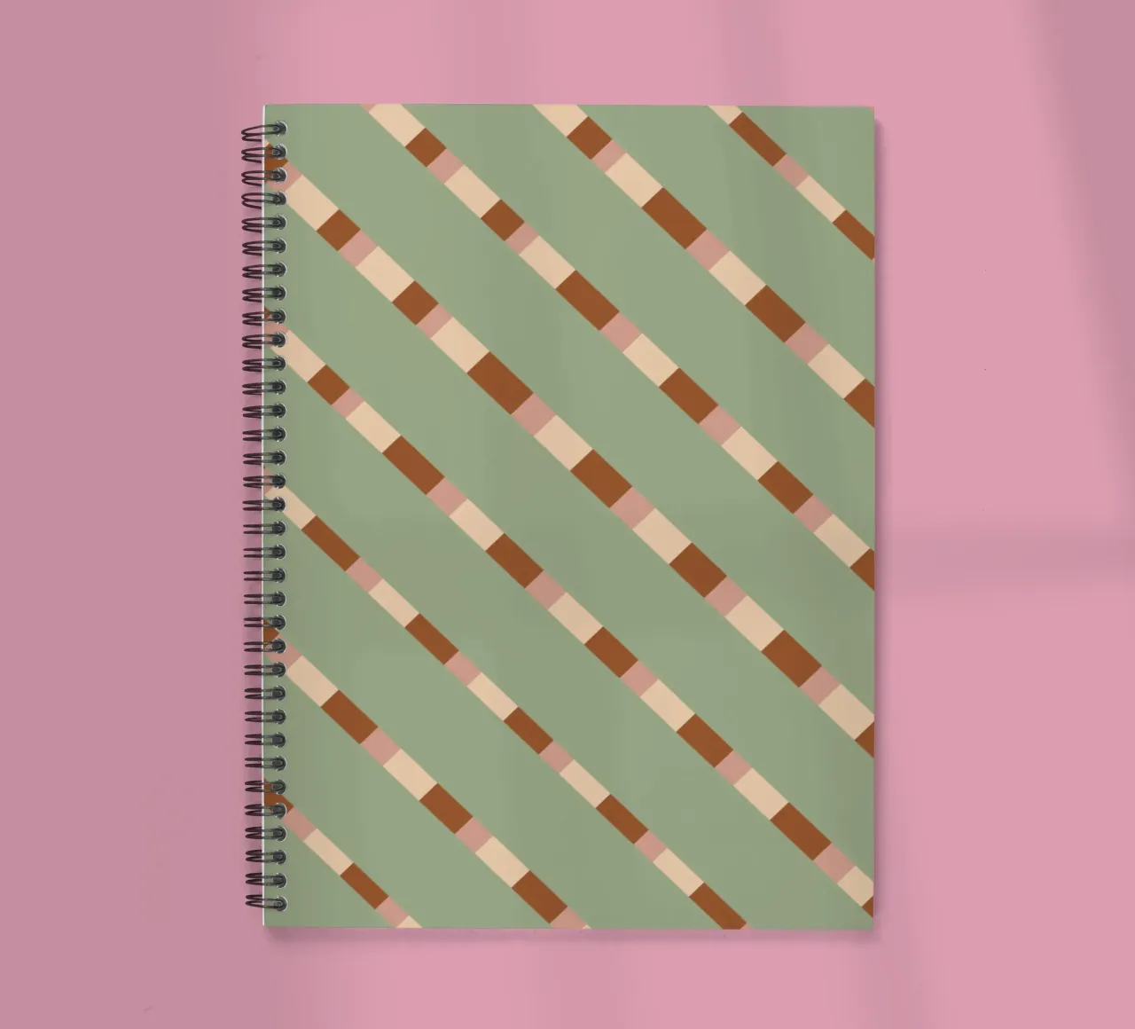 Weaving stripe pattern 07 spiral notebook by Little Dean