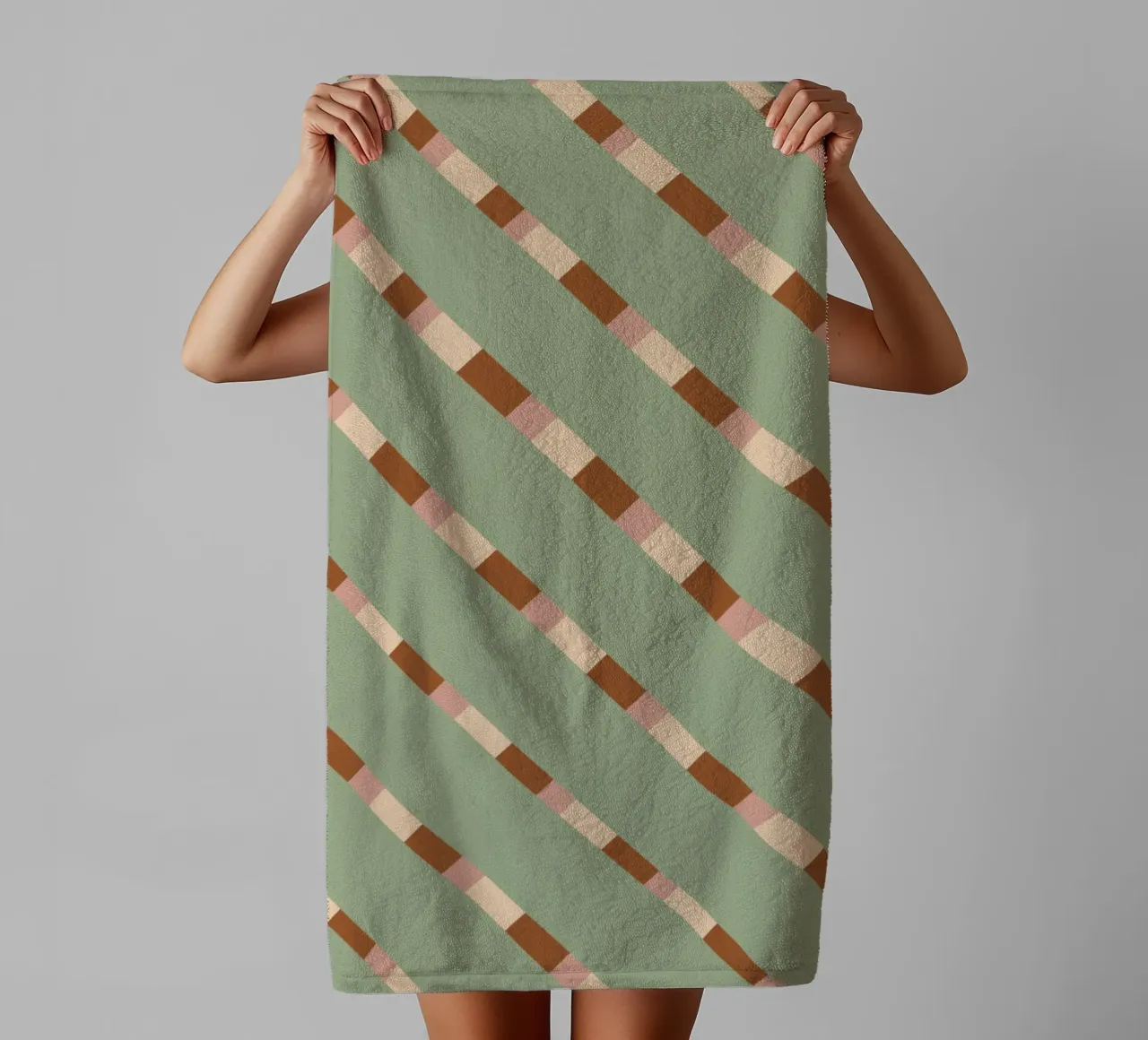 Flechtstreifenmuster 07 Handtuch von Little Dean