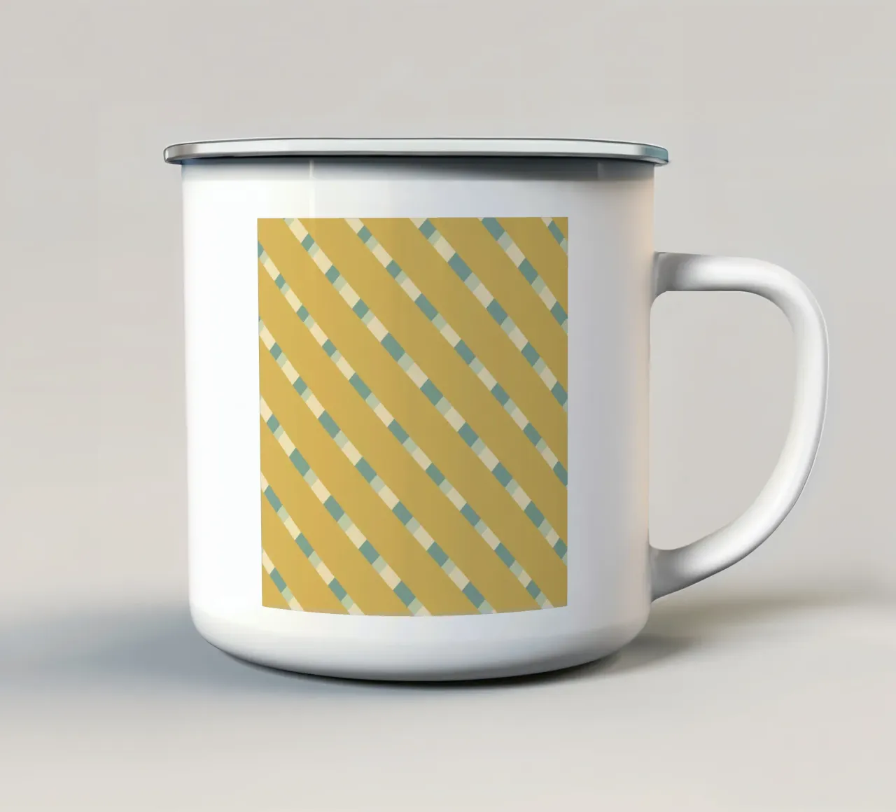 Tessitura a righe 08 tazza in smalto da Little Dean