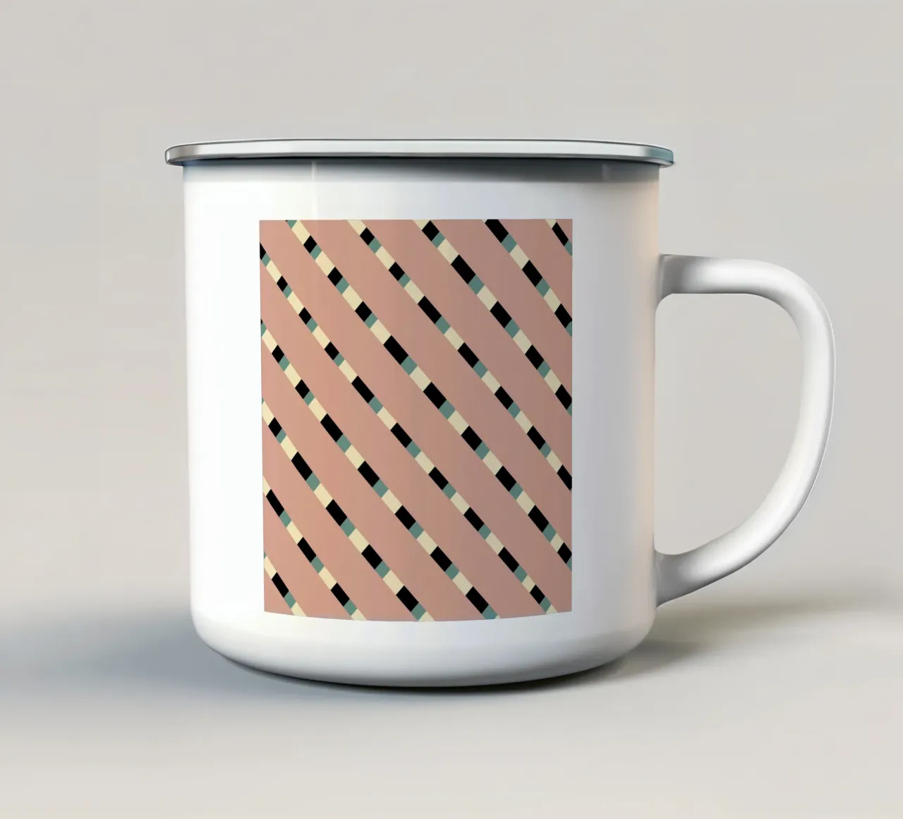 Tessitura a righe 10 tazza in smalto da Little Dean