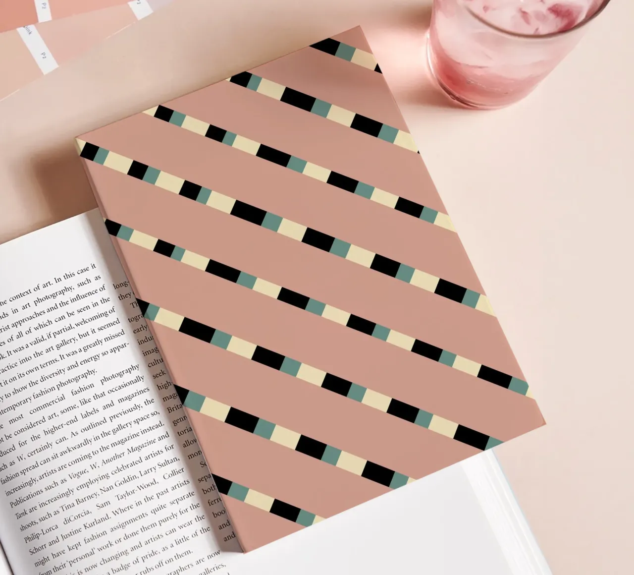 Weaving stripe pattern 10 notebook by Little Dean