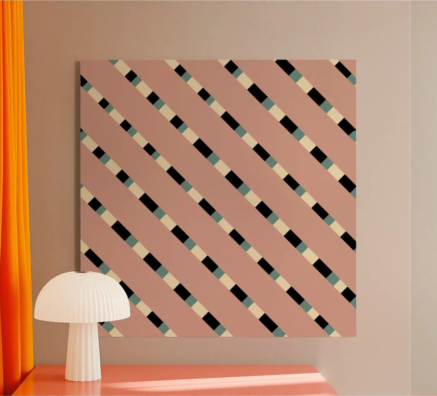 Wevend streeppatroon 10 acryl van Little Dean